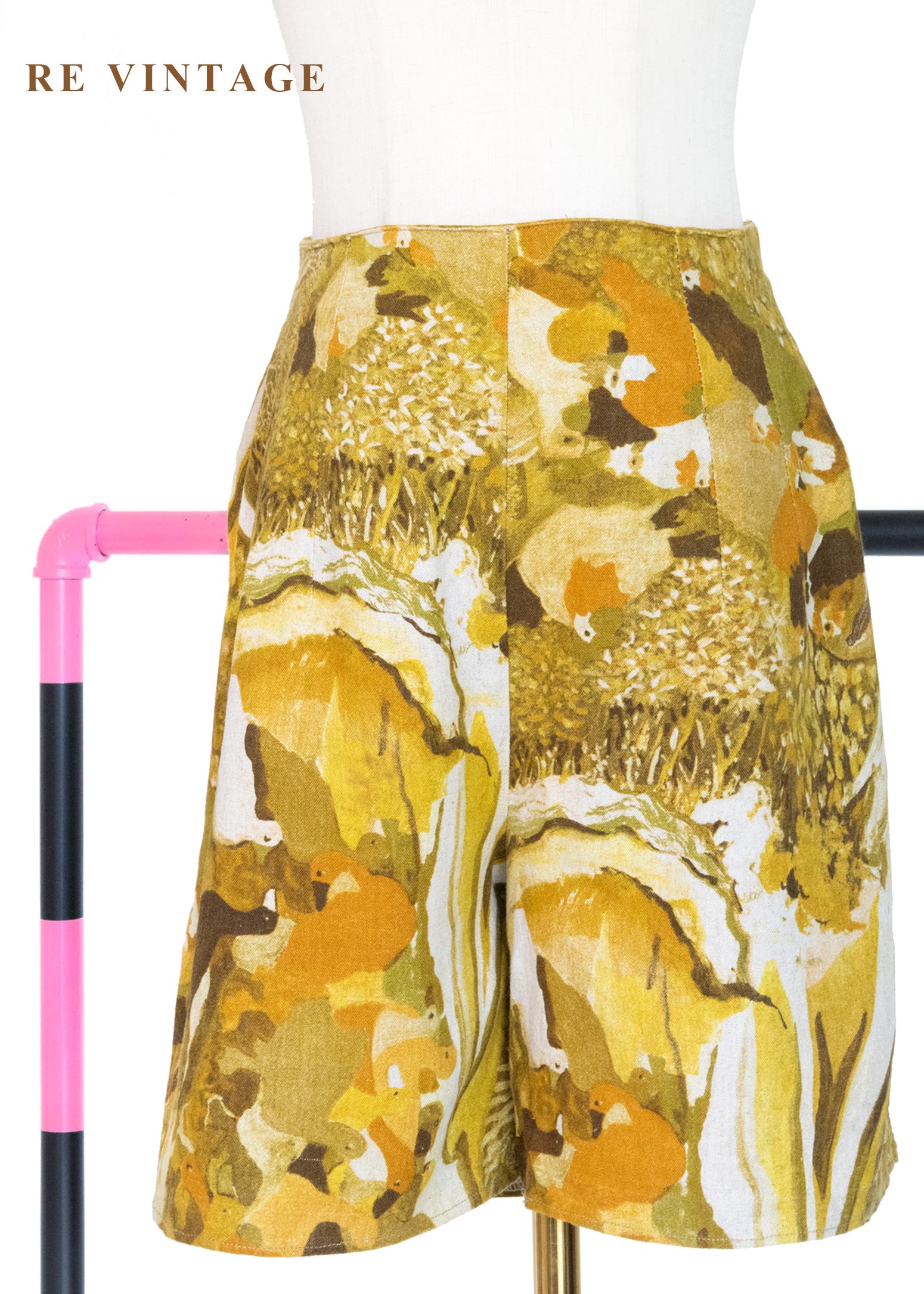 芥末黃河邊風景短褲（24-28"）