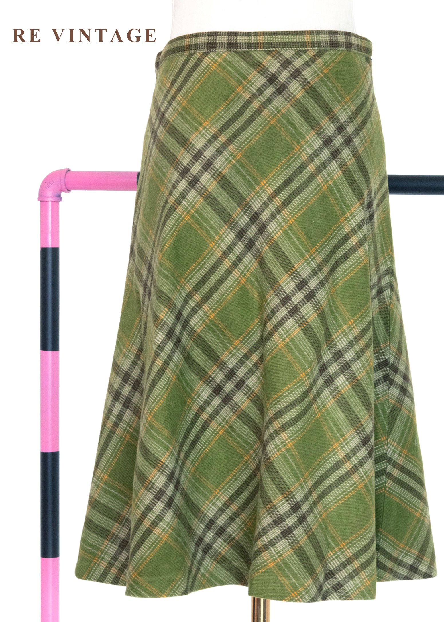 森林木質調香氣菱格紋短裙（25"）