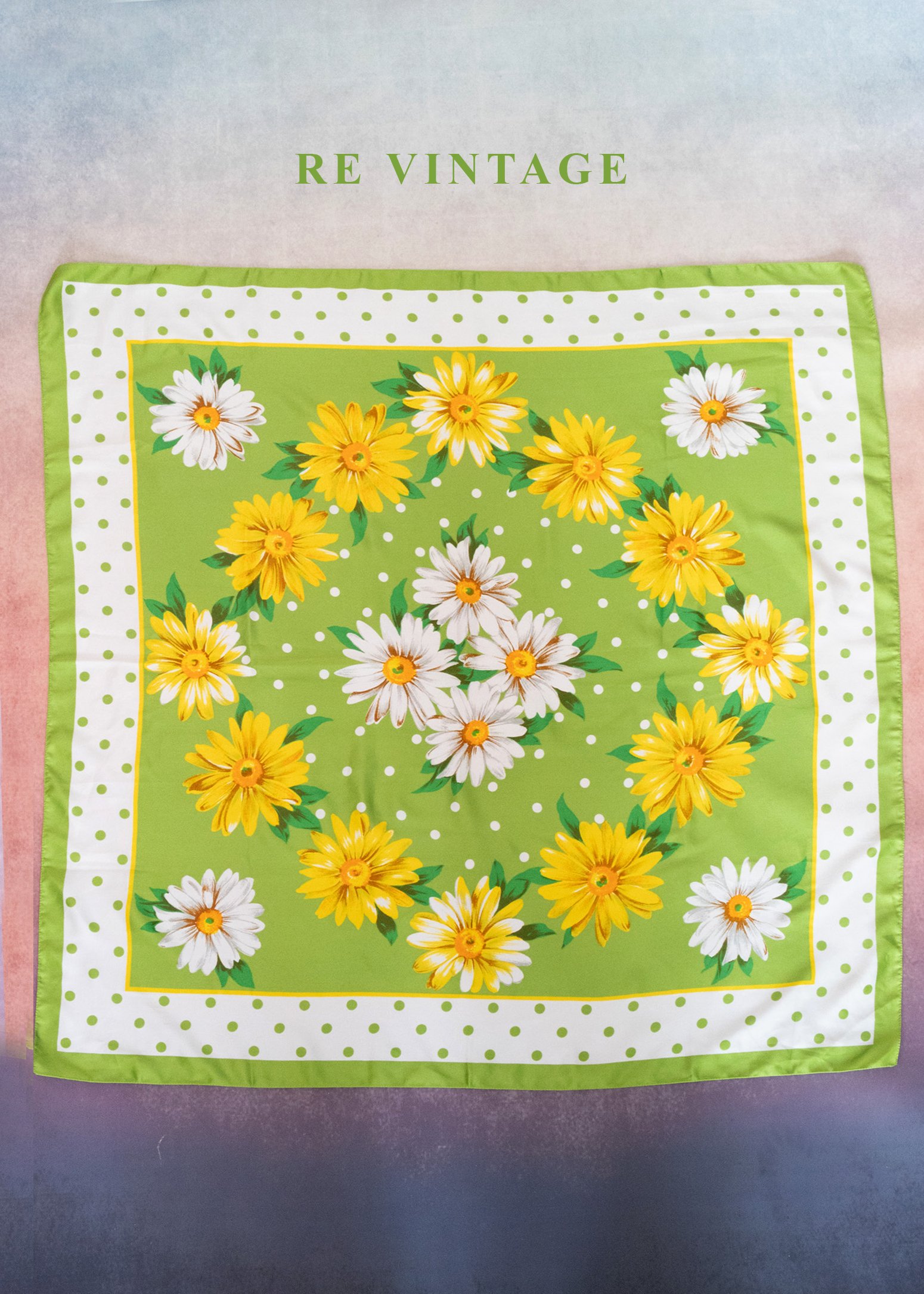 檸檬草地野餐趣絲巾