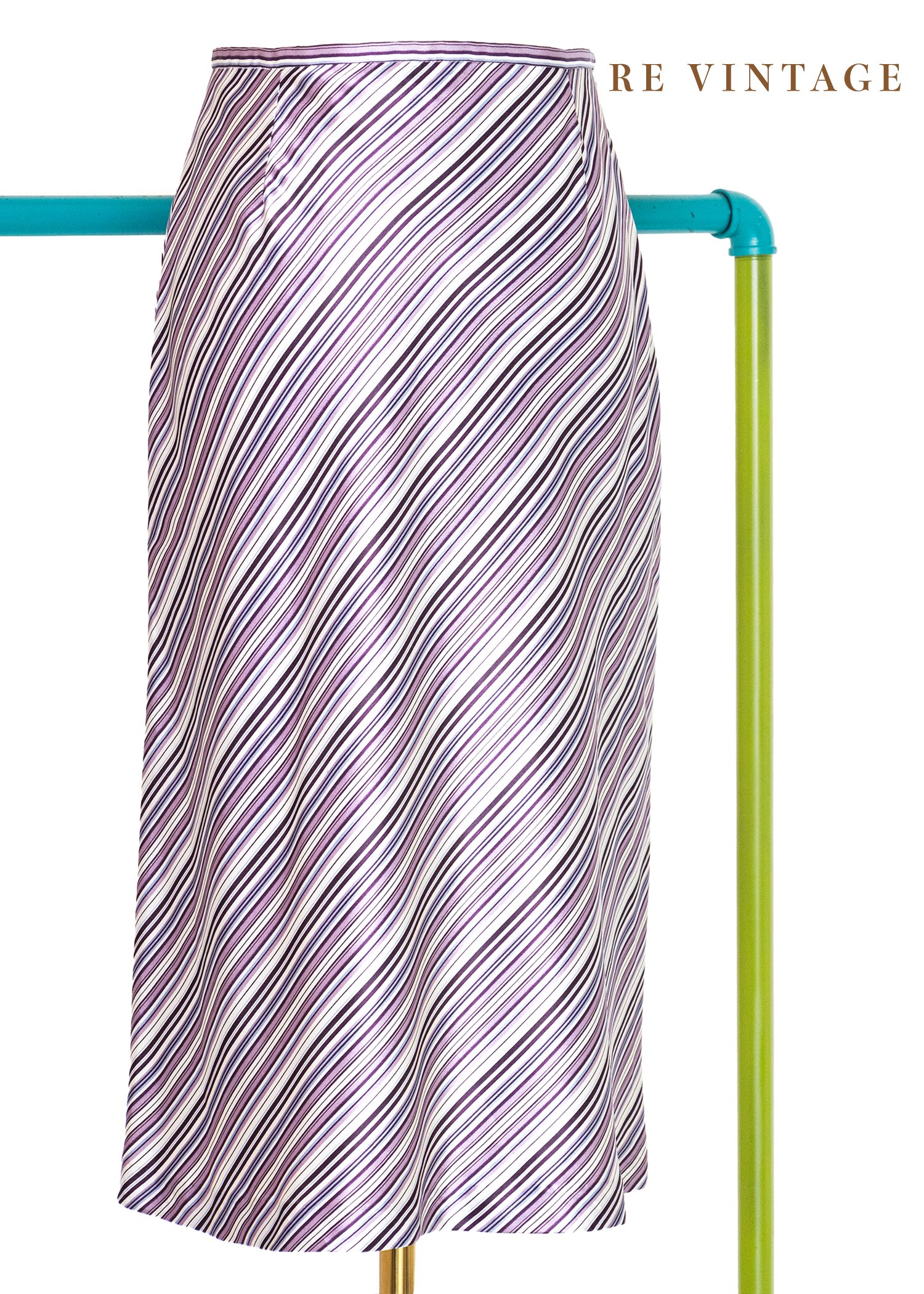 氣質單品 - 葡萄色斜紋緞面及膝裙（26"）