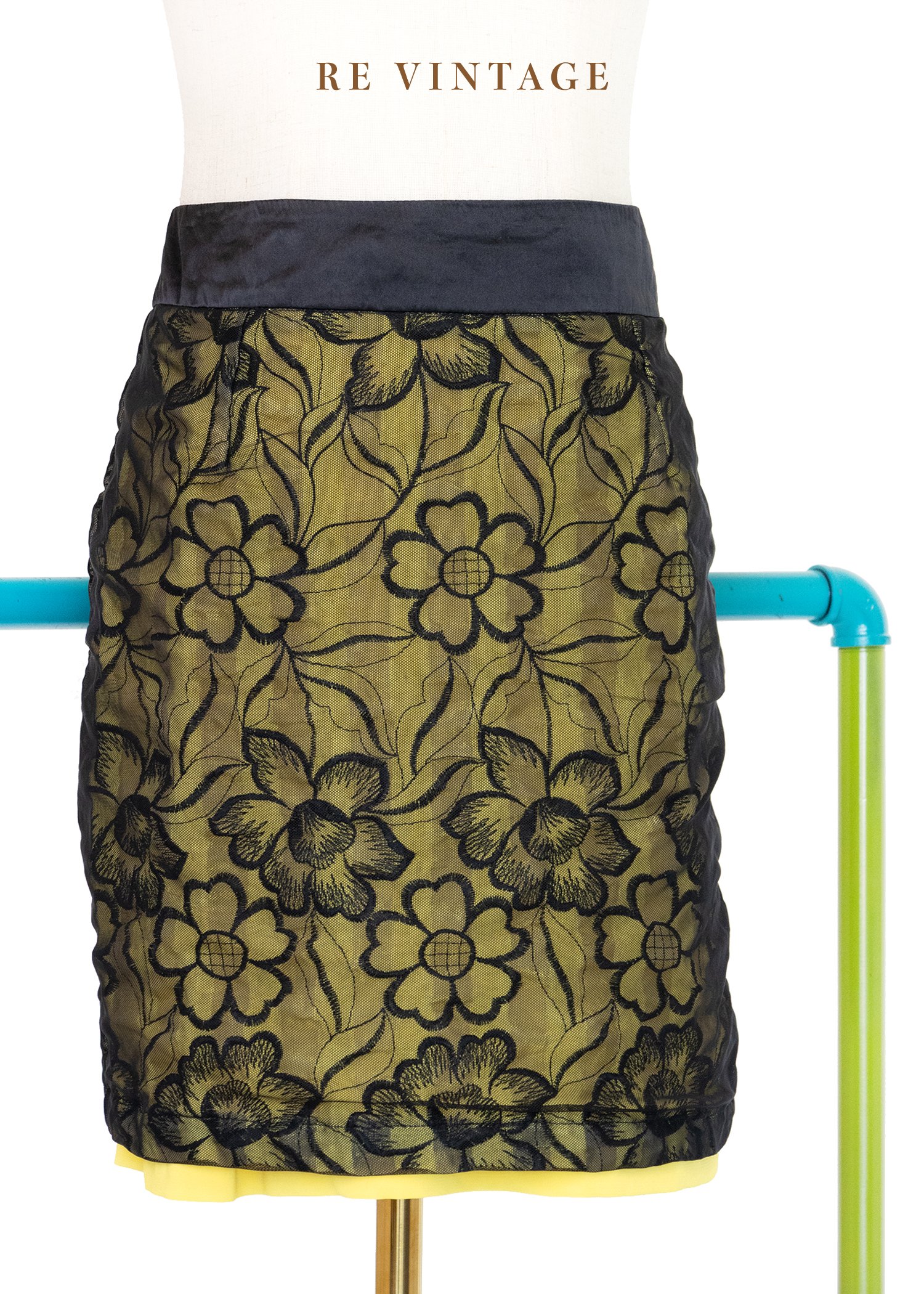 朦朧の發光小花迷你短裙（28"）