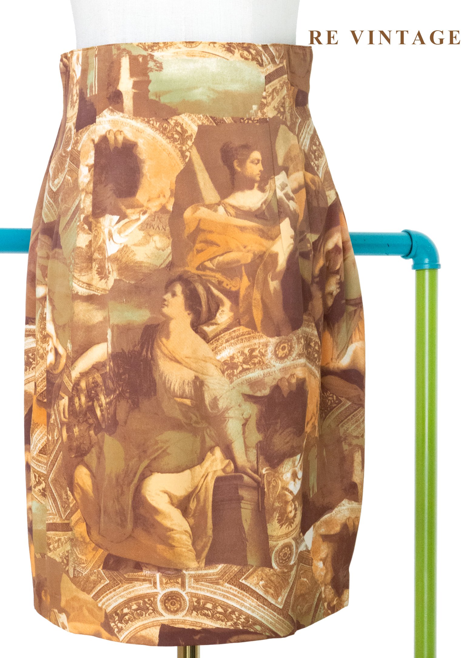 聖殿文藝復興油畫高腰短裙（25"）