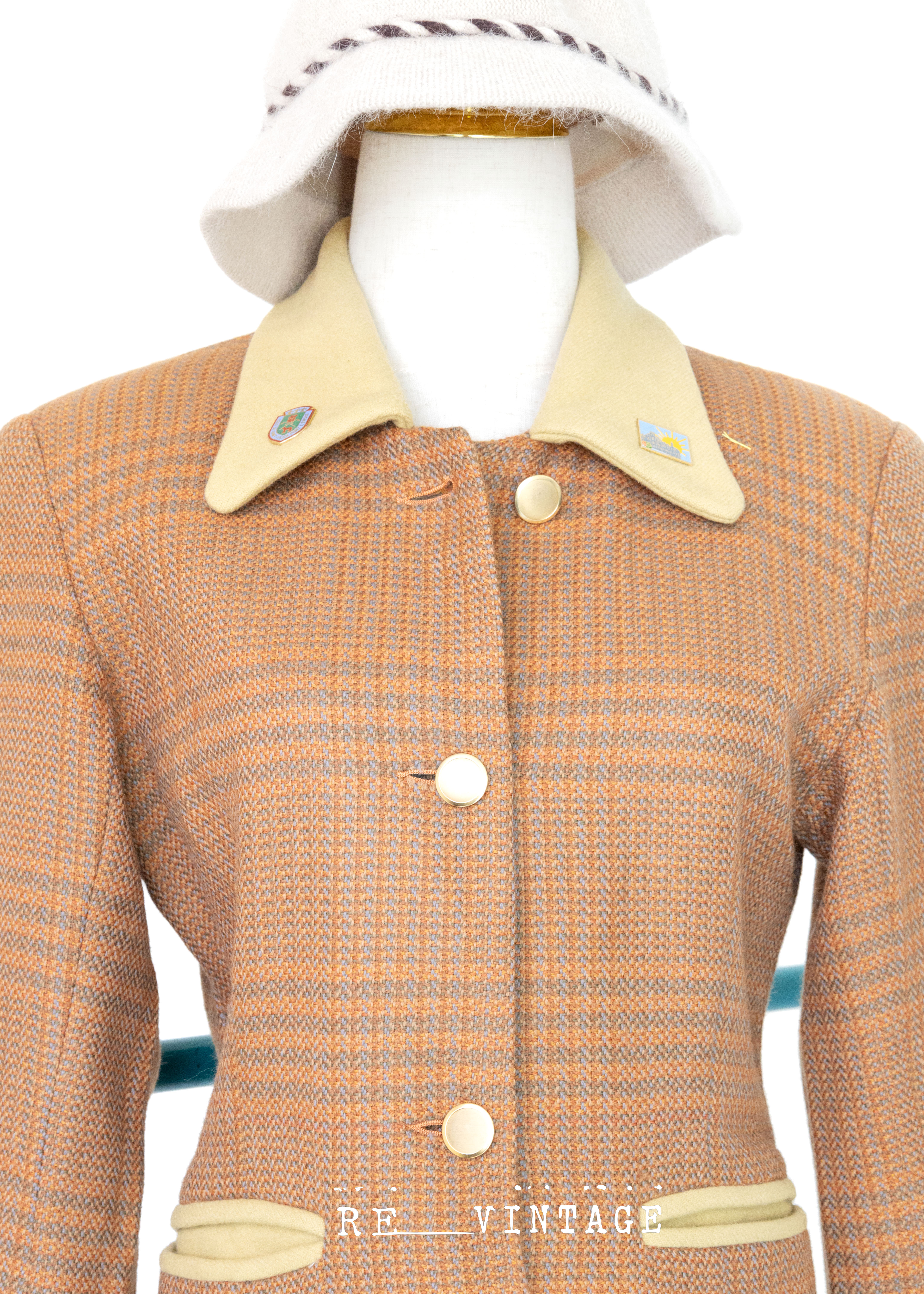 柔柔四色配格紋西裝外套