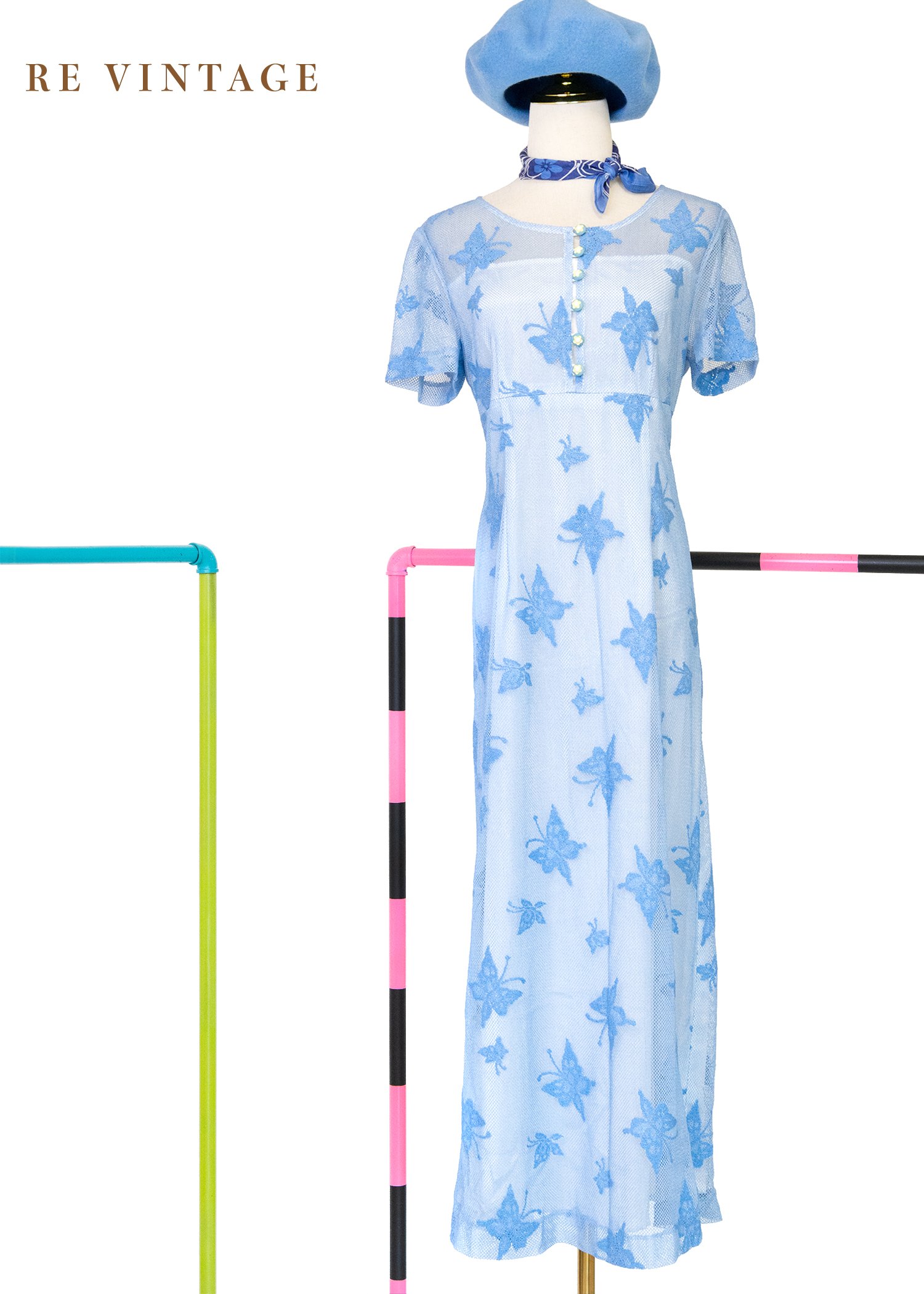 藍蝶信差風裡傳遞浪漫長洋裝