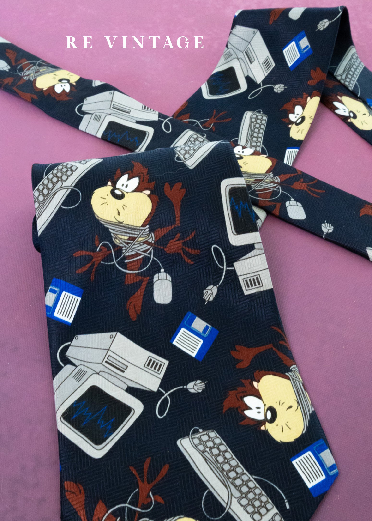 Taz 的炫風電腦日記領帶