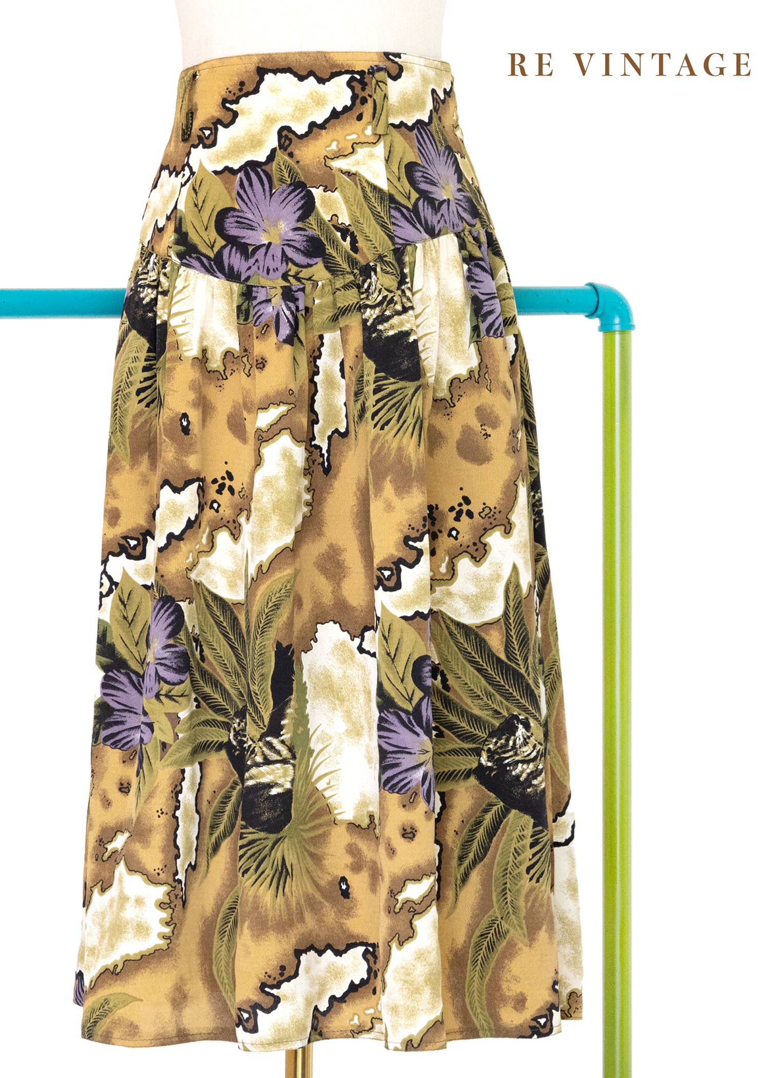 Tropic Mirage 熱帶幻影紫花天堂中長裙（24-29")）