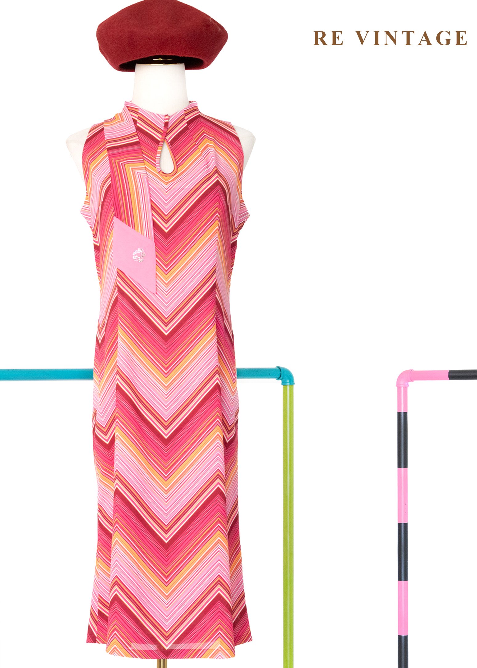 戀愛迷幻舞池鋸齒圖騰洋裝