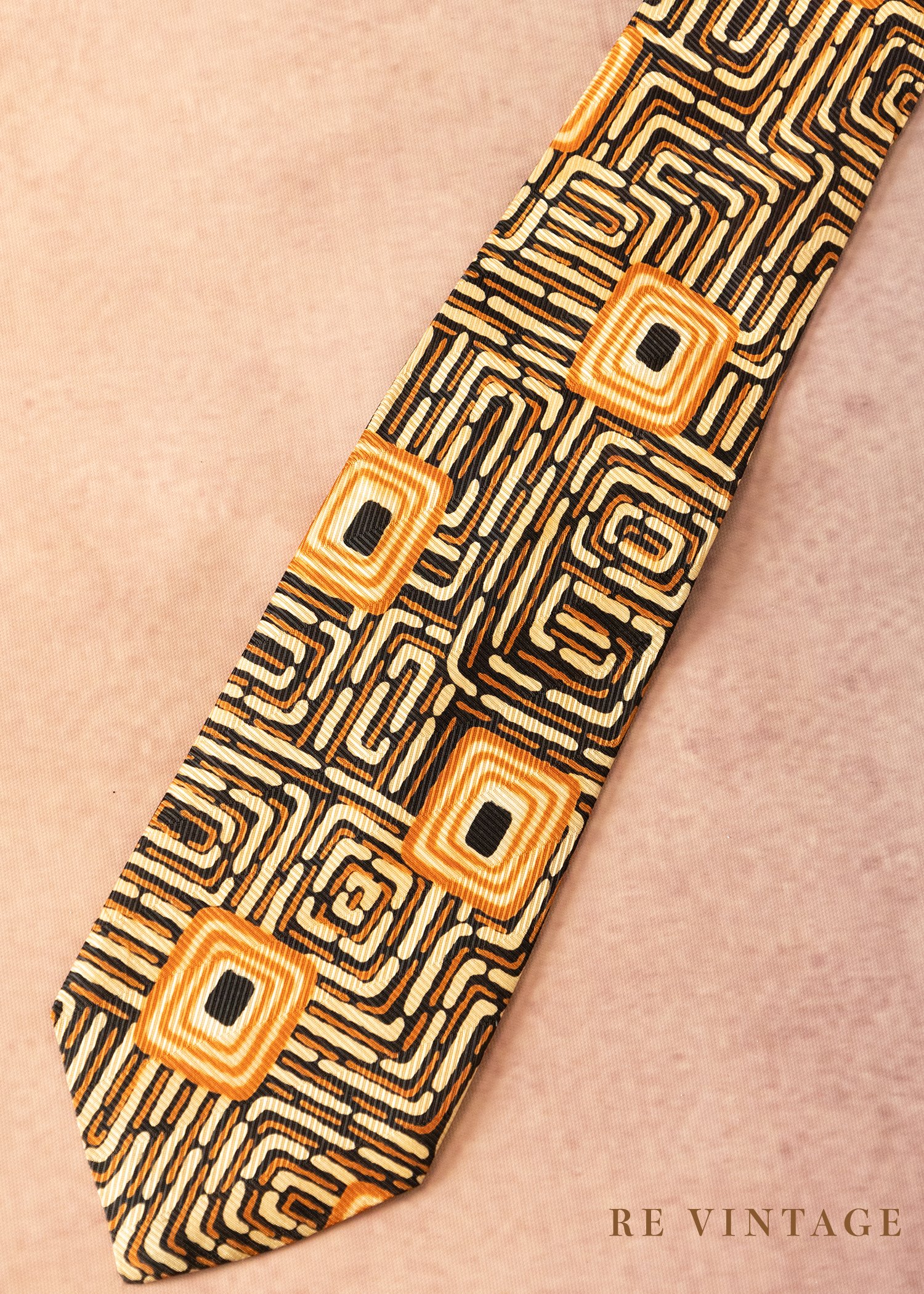 Orange Infinite Square 美領帶