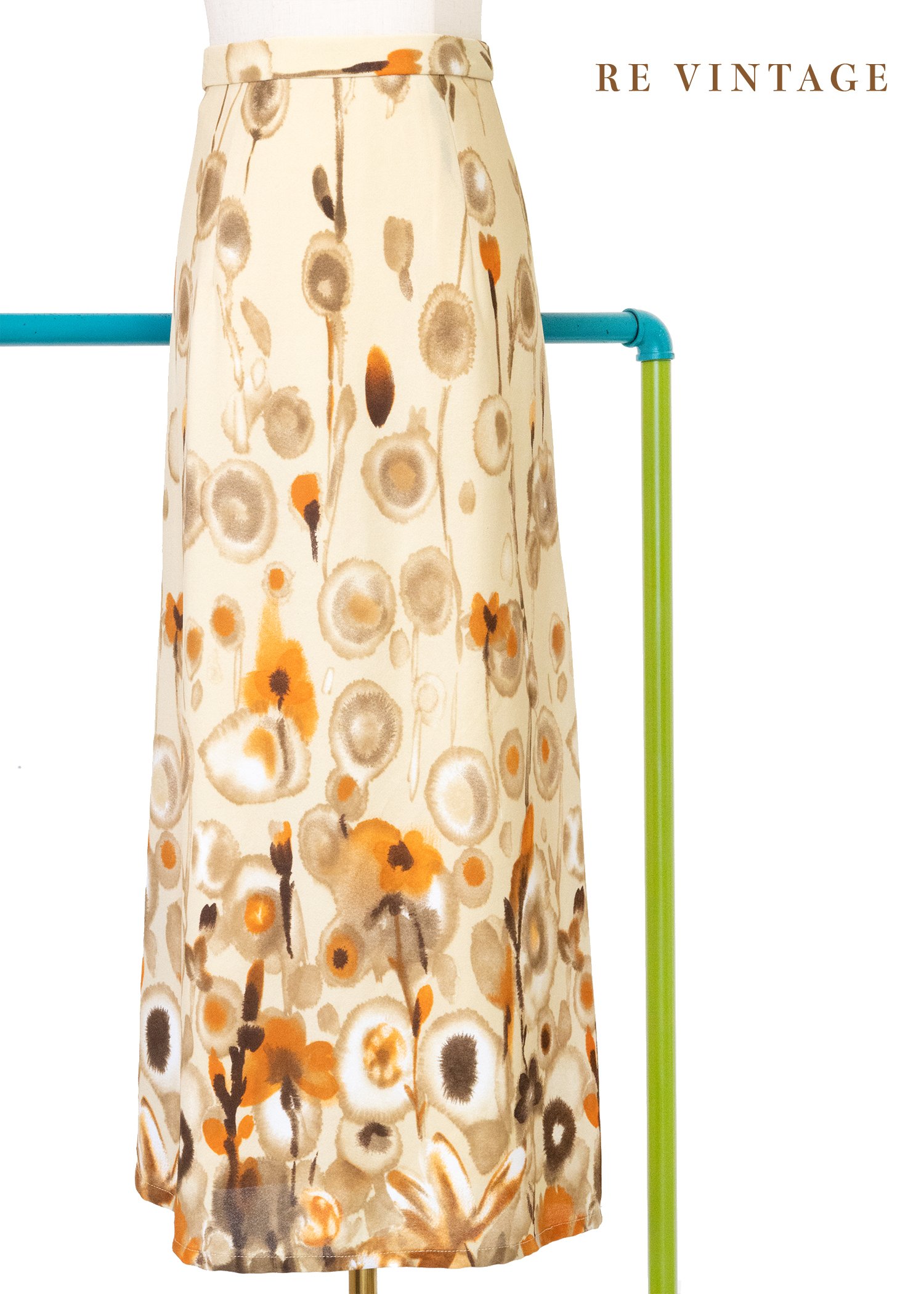 秋日暈染水彩花裙（26"）