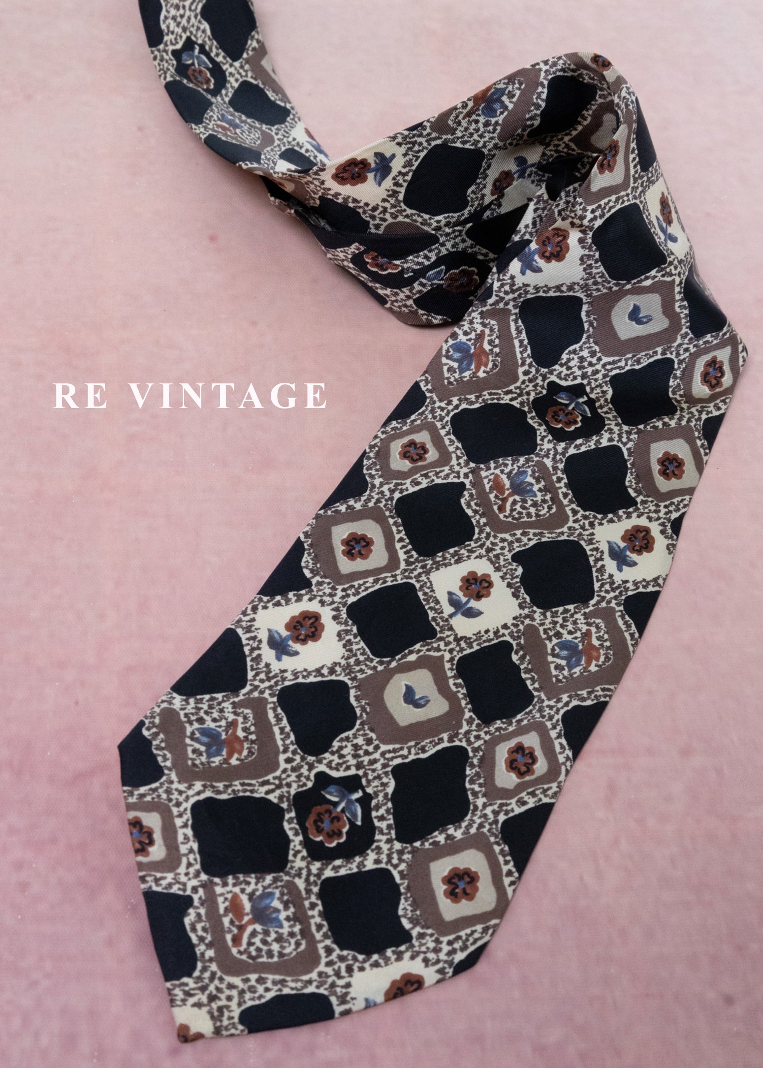 午夜花磚舊時光領帶