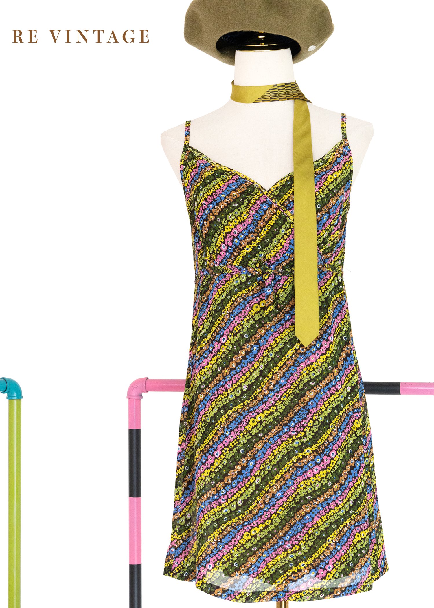 Dizzy Dancer 糖果小花舞池細肩帶迷你洋裝