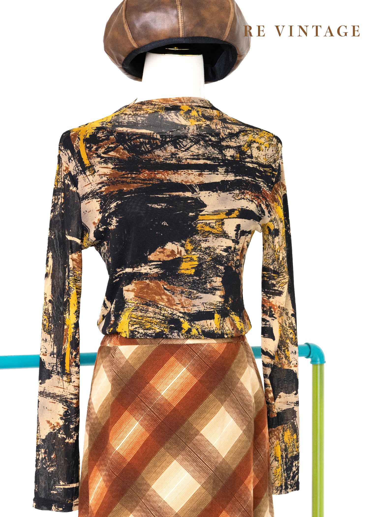 Abstract Brush work 長袖上衣