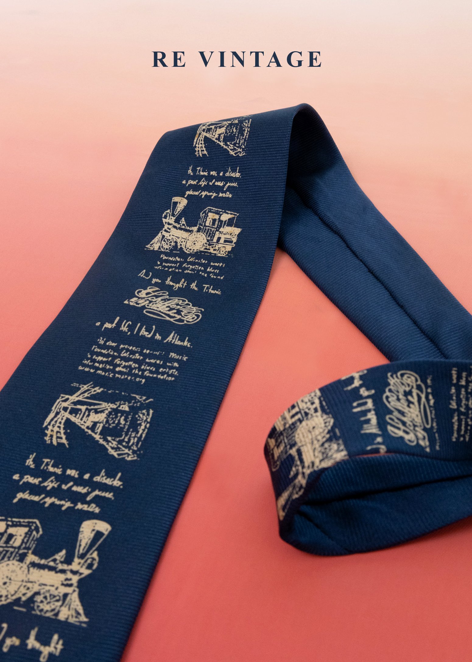 移動的蒸汽火車領帶