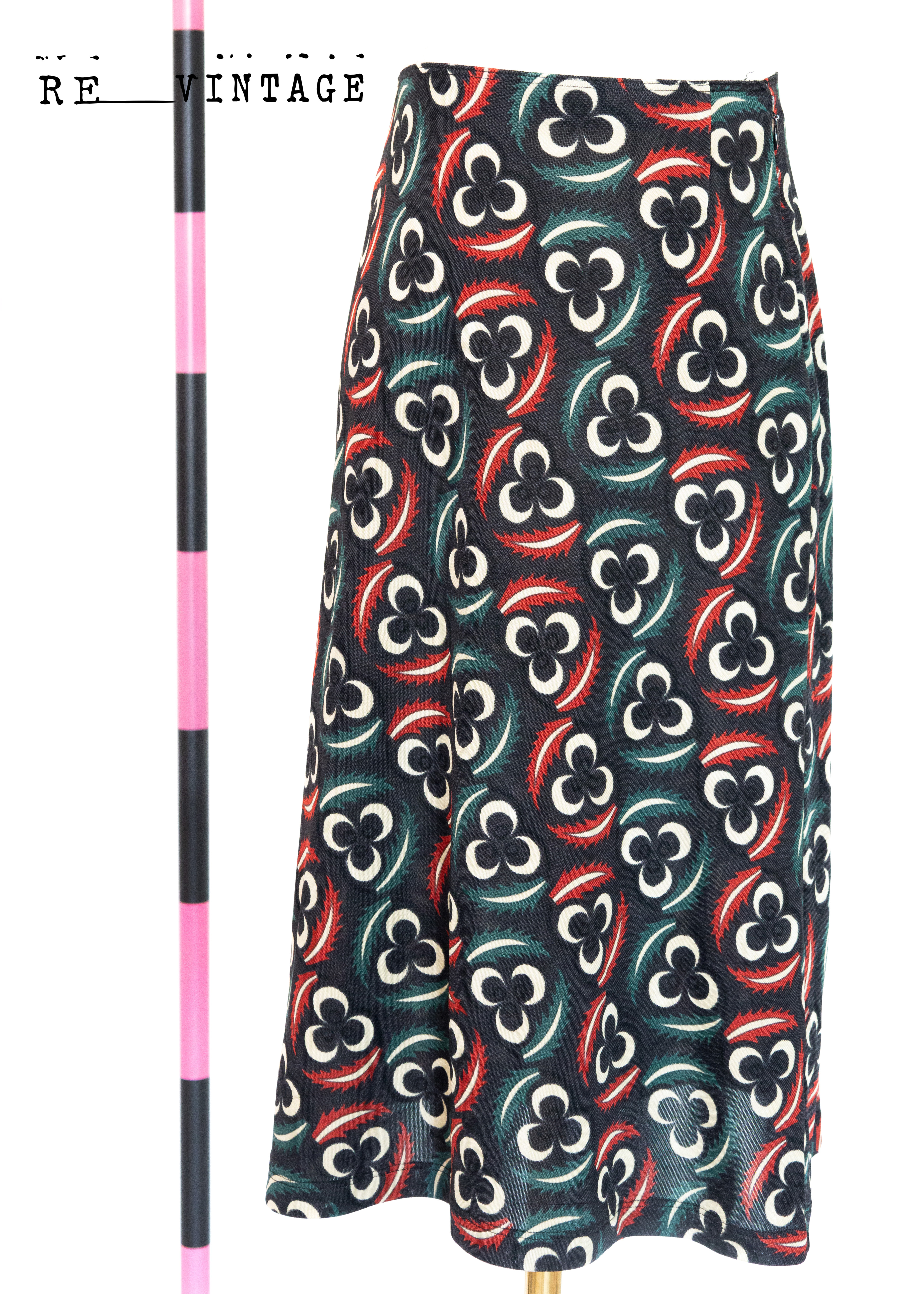 鋪克梅花薄款及膝裙