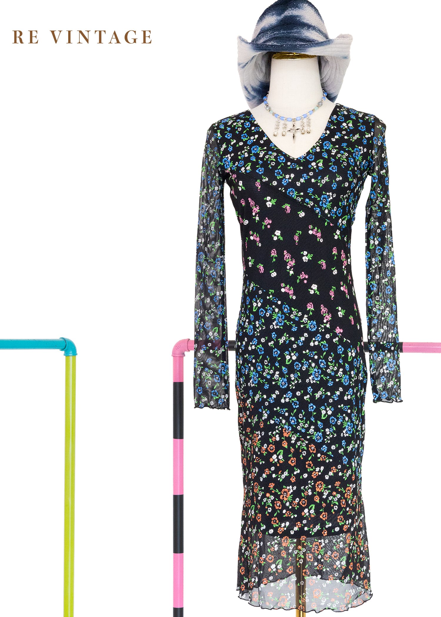 Bloom in Haze 色彩斑斕碎花洋裝