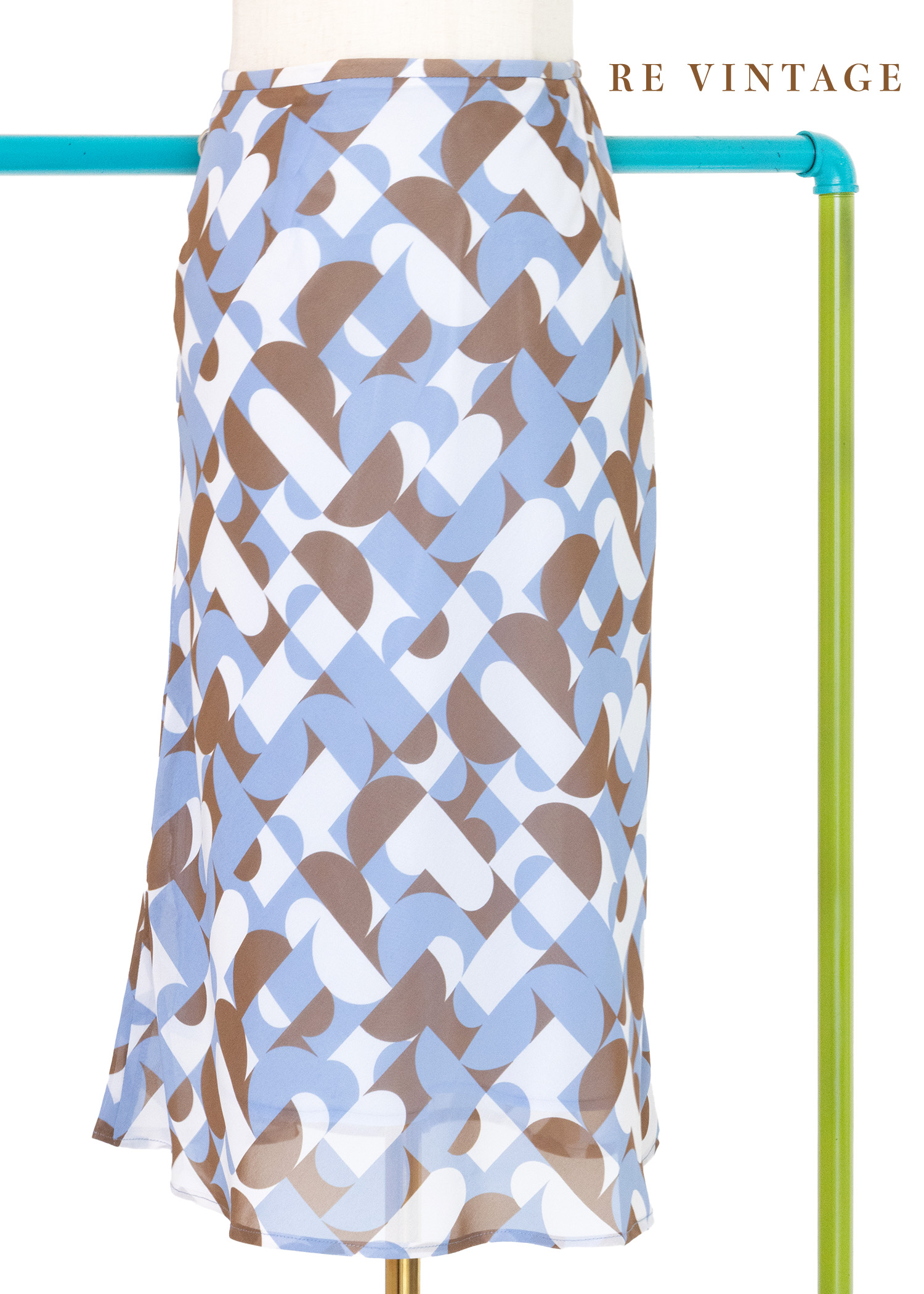 美術館幾何圖形畫作及膝裙（26"）