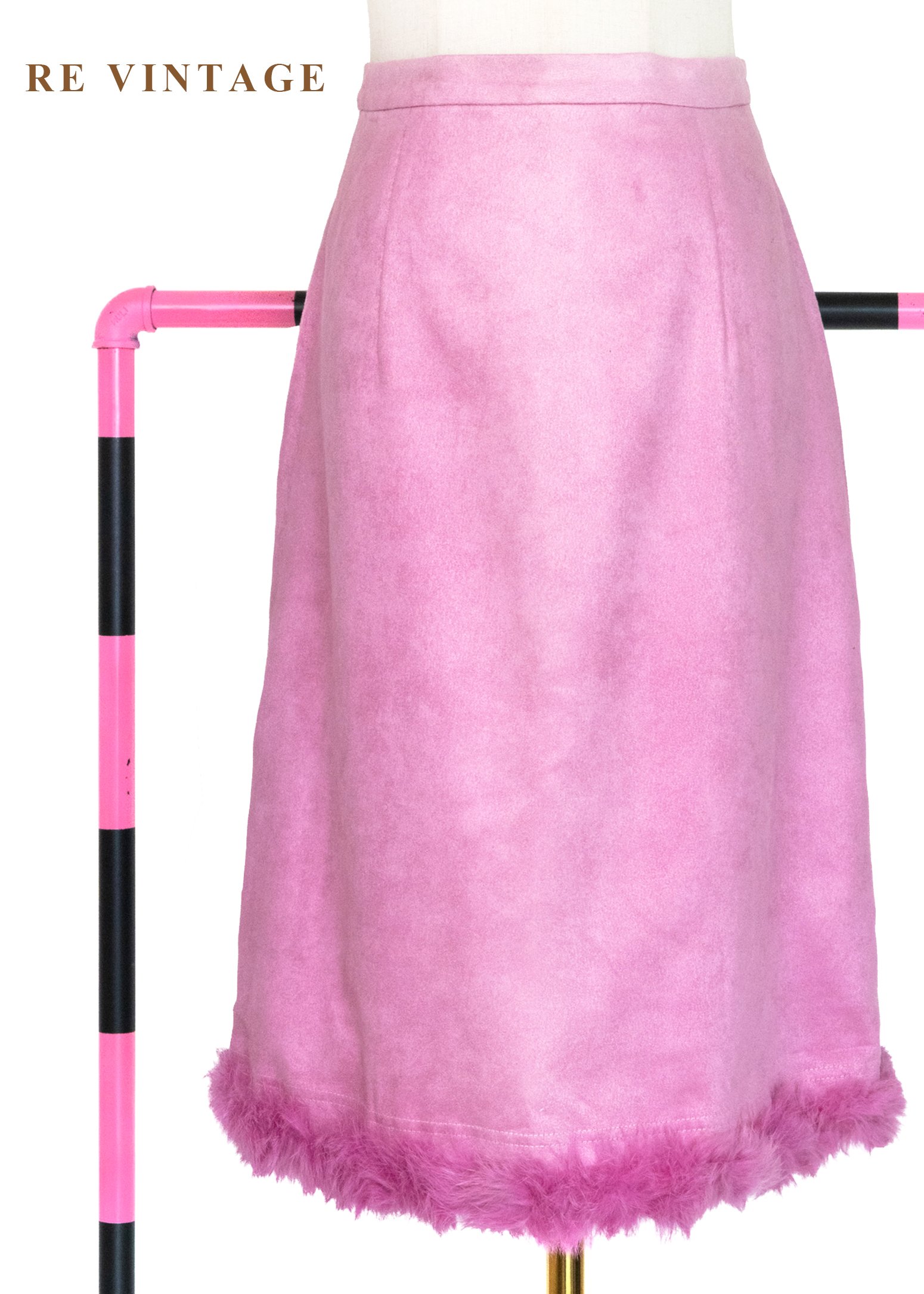 草莓軟糖毛絨邊美裙（26"）