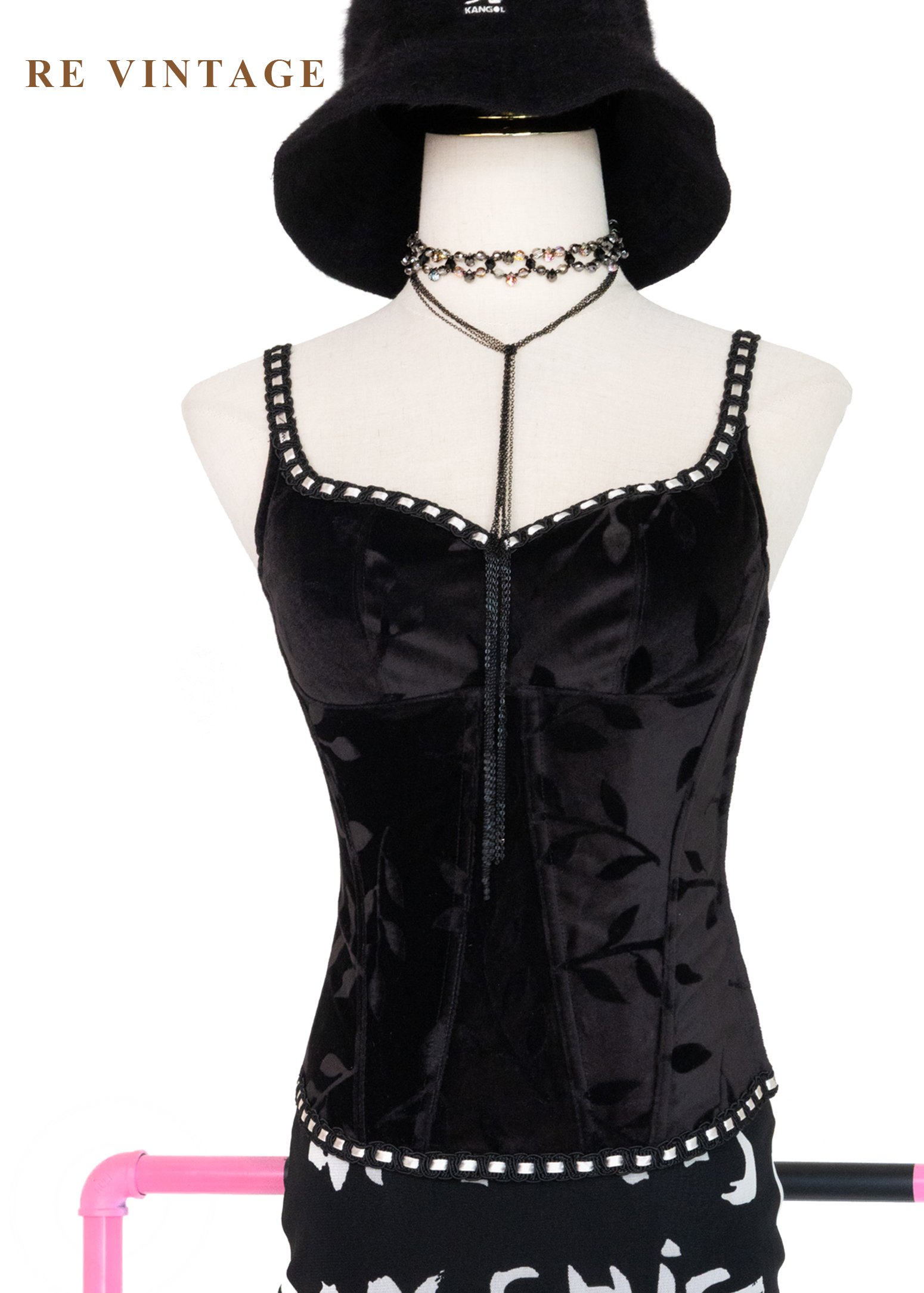 Midnight Petal Corset 黑絨馬甲背心