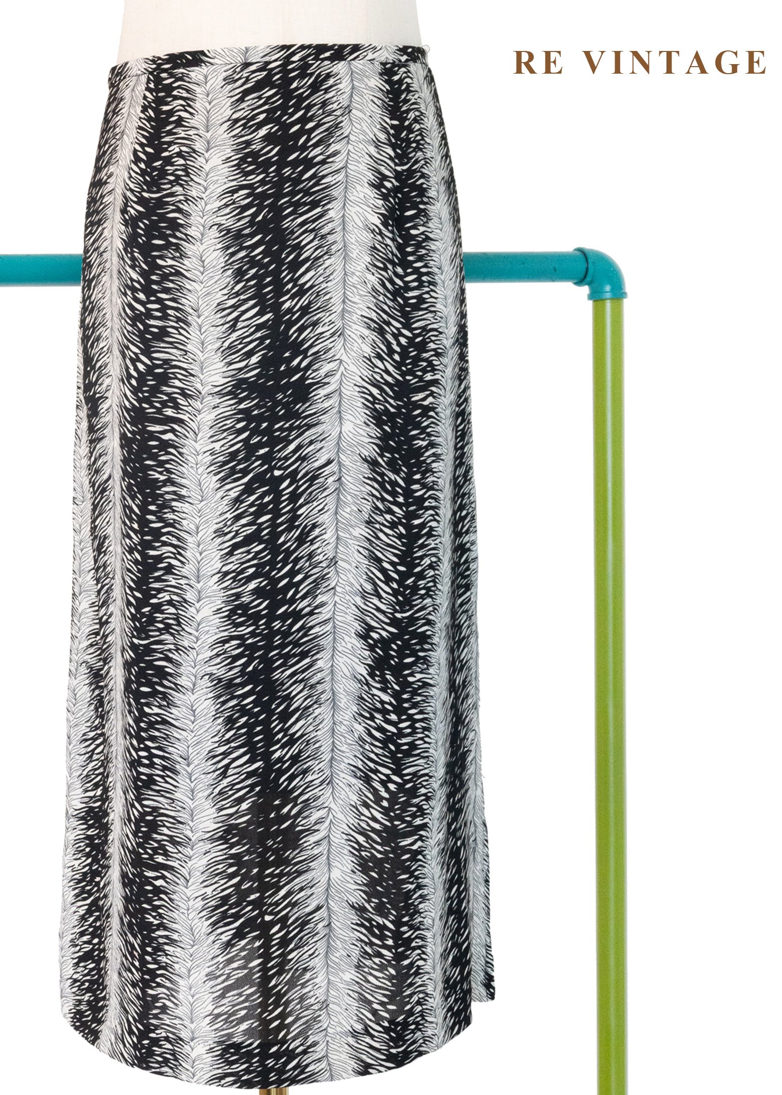 蔓延搖曳の羽毛中長裙（28"）