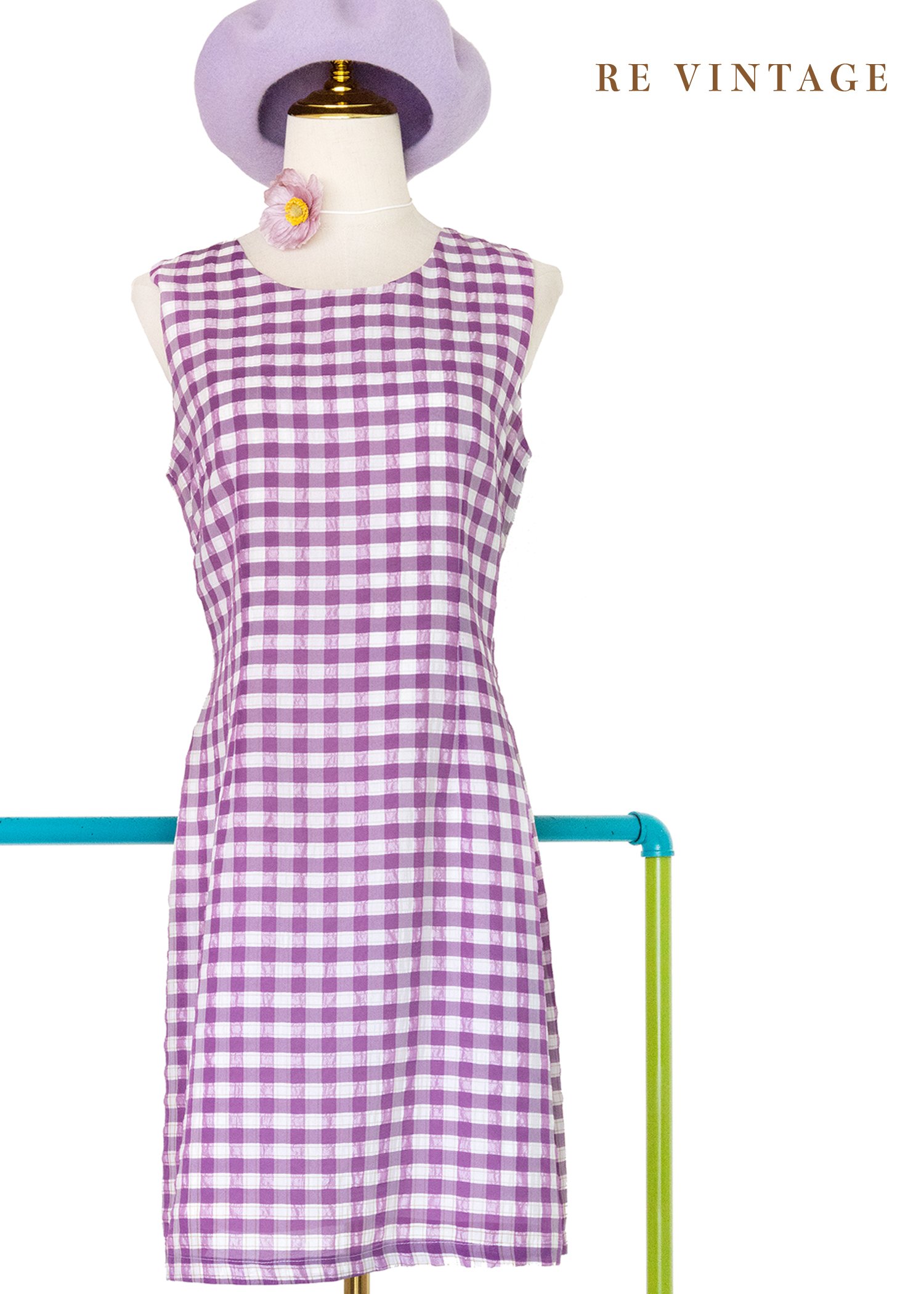 Lavender Romance 經典格紋洋裝