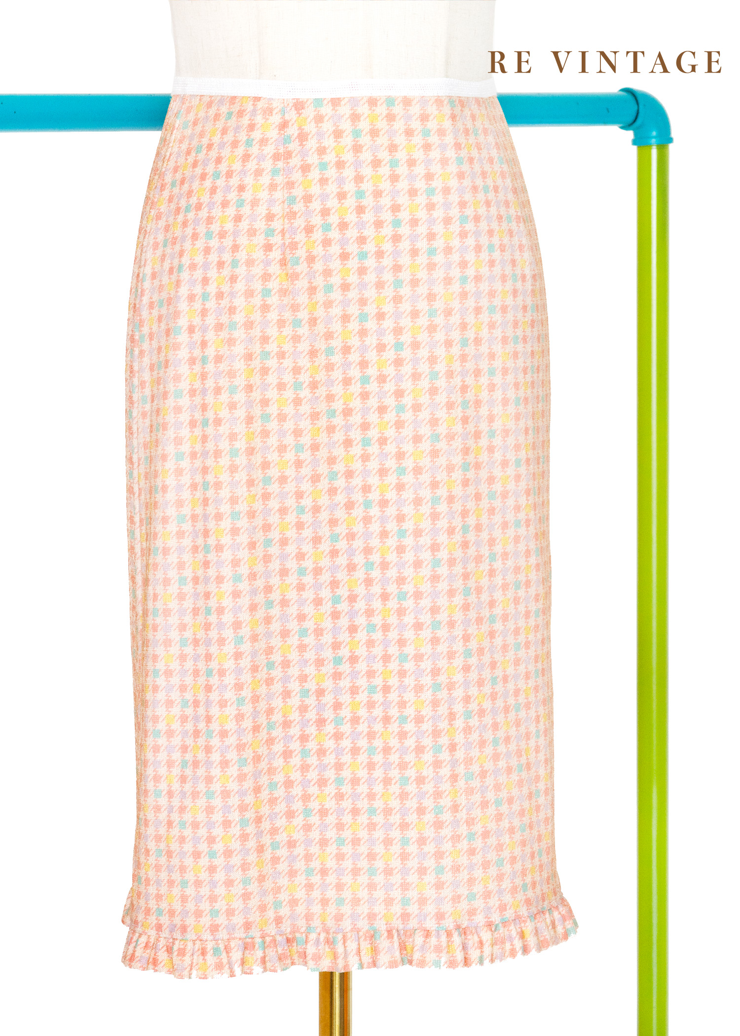 甜蜜の馬卡龍冰磚短裙（23"）