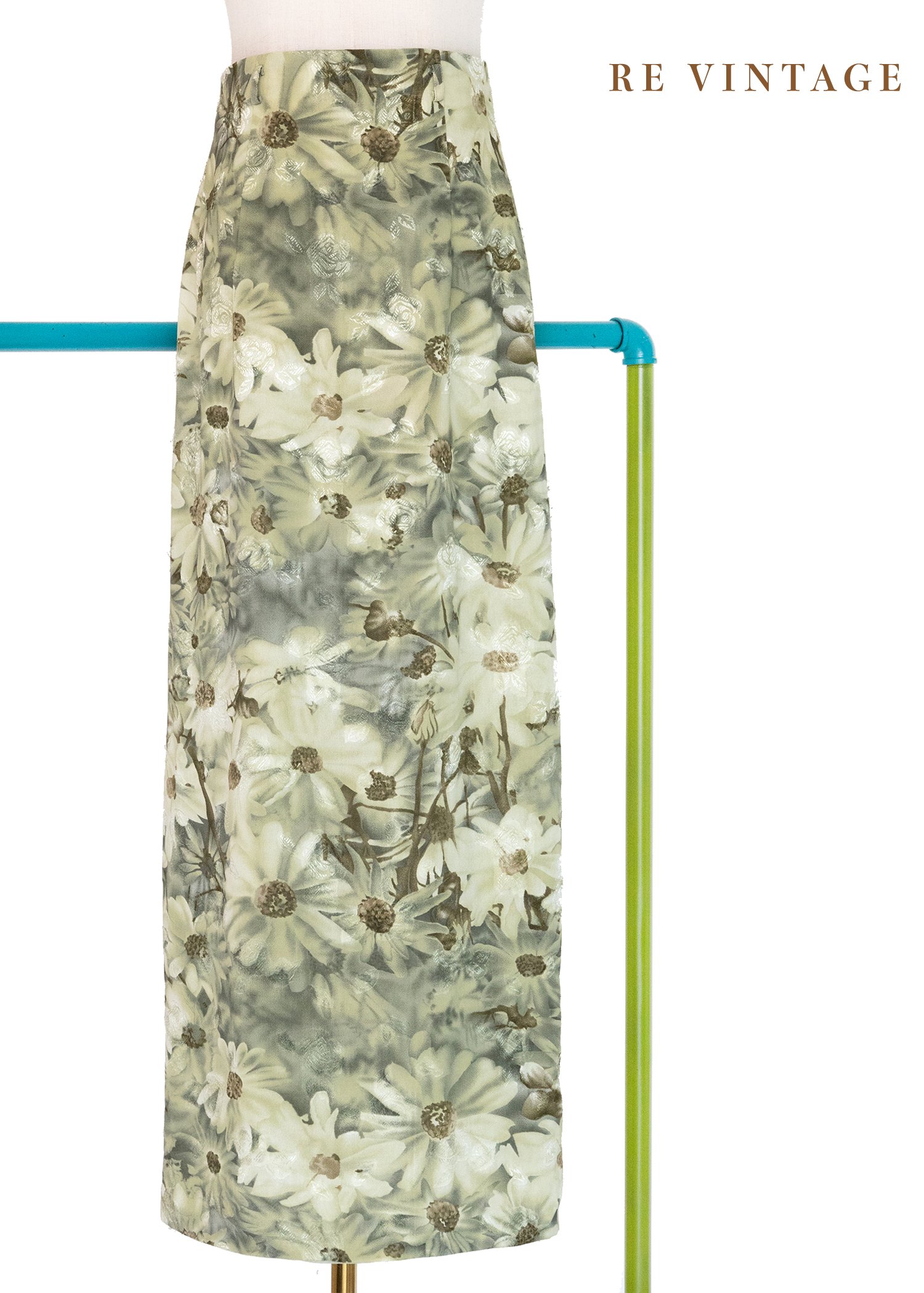 Green Filter 白花花園長裙（26"）