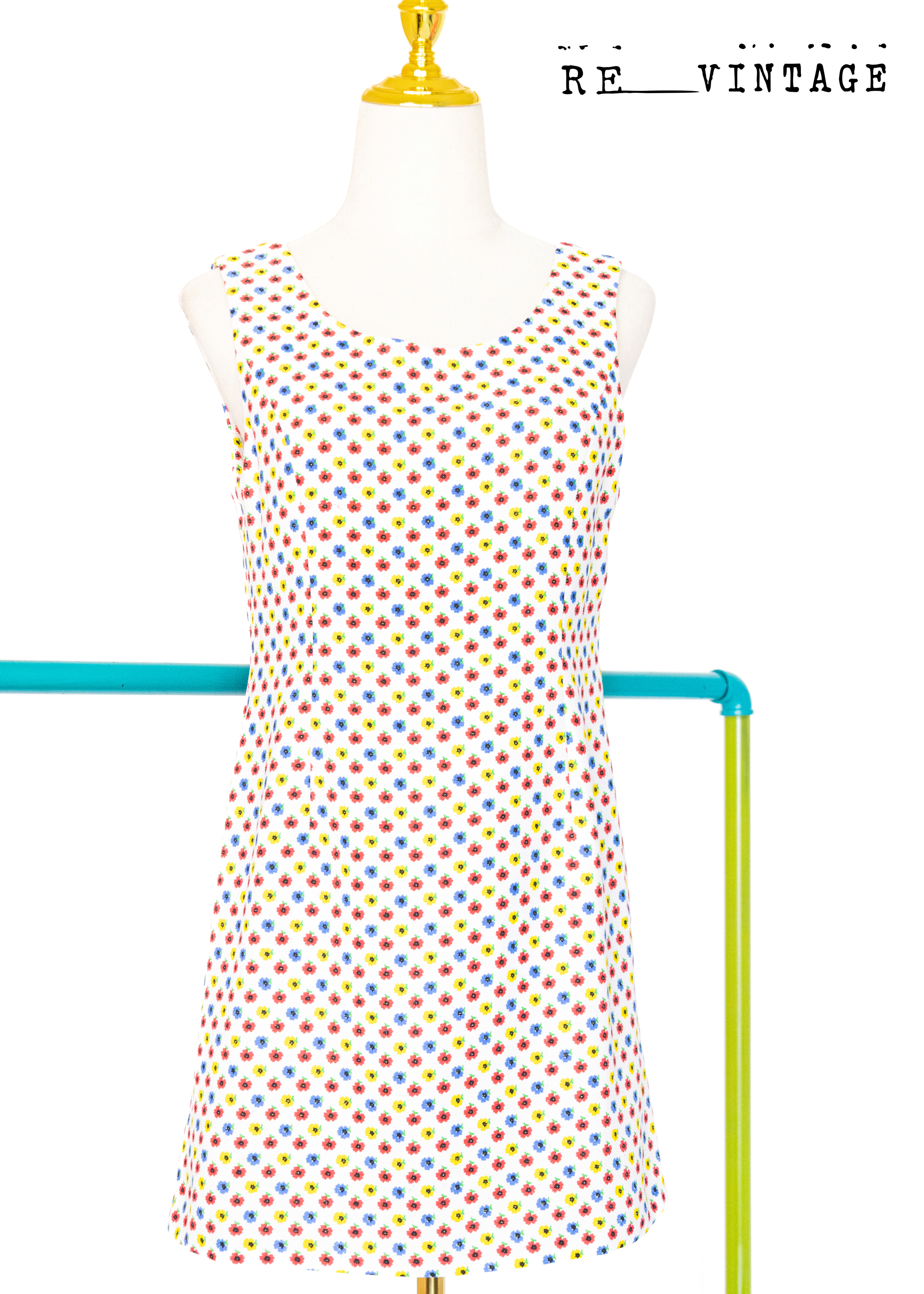 三色花花氣質迷你短裙