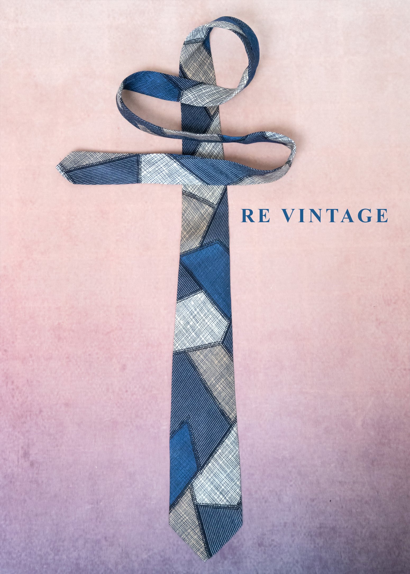 湛藍 - 時光拼圖領帶