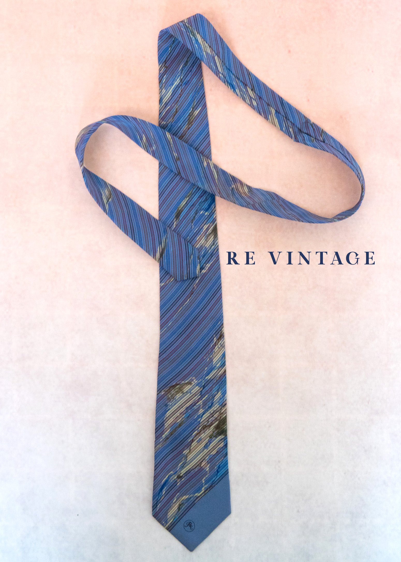 藍層地層切片領帶