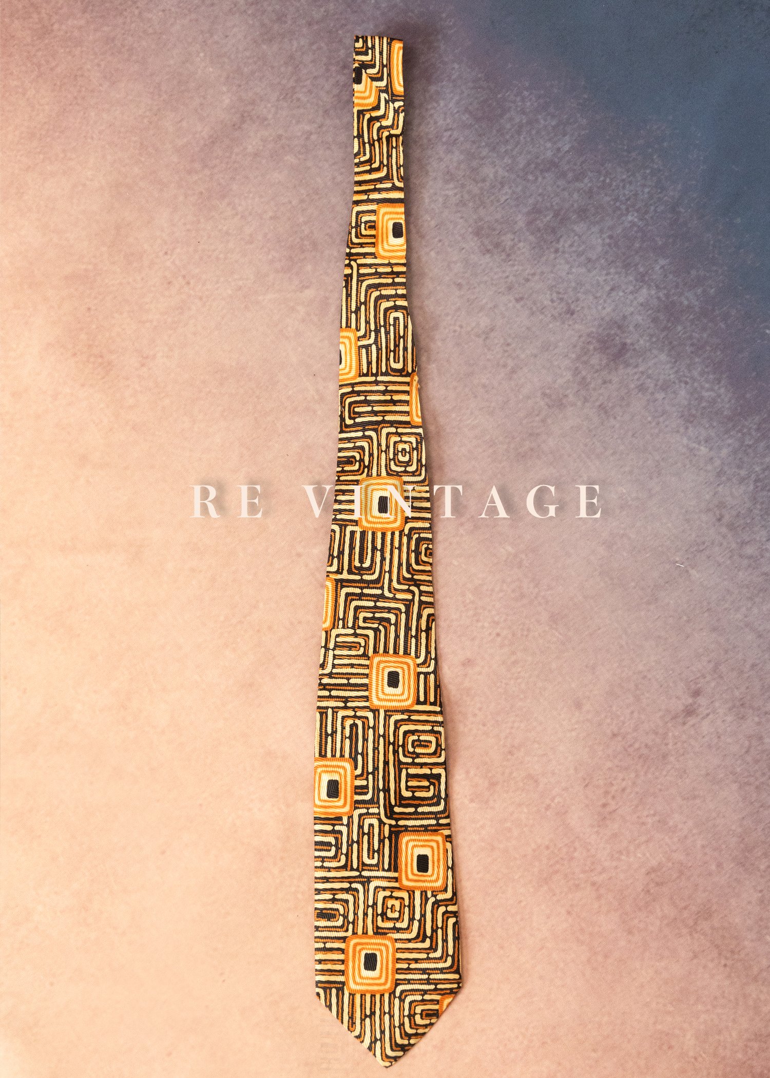 Orange Infinite Square 美領帶