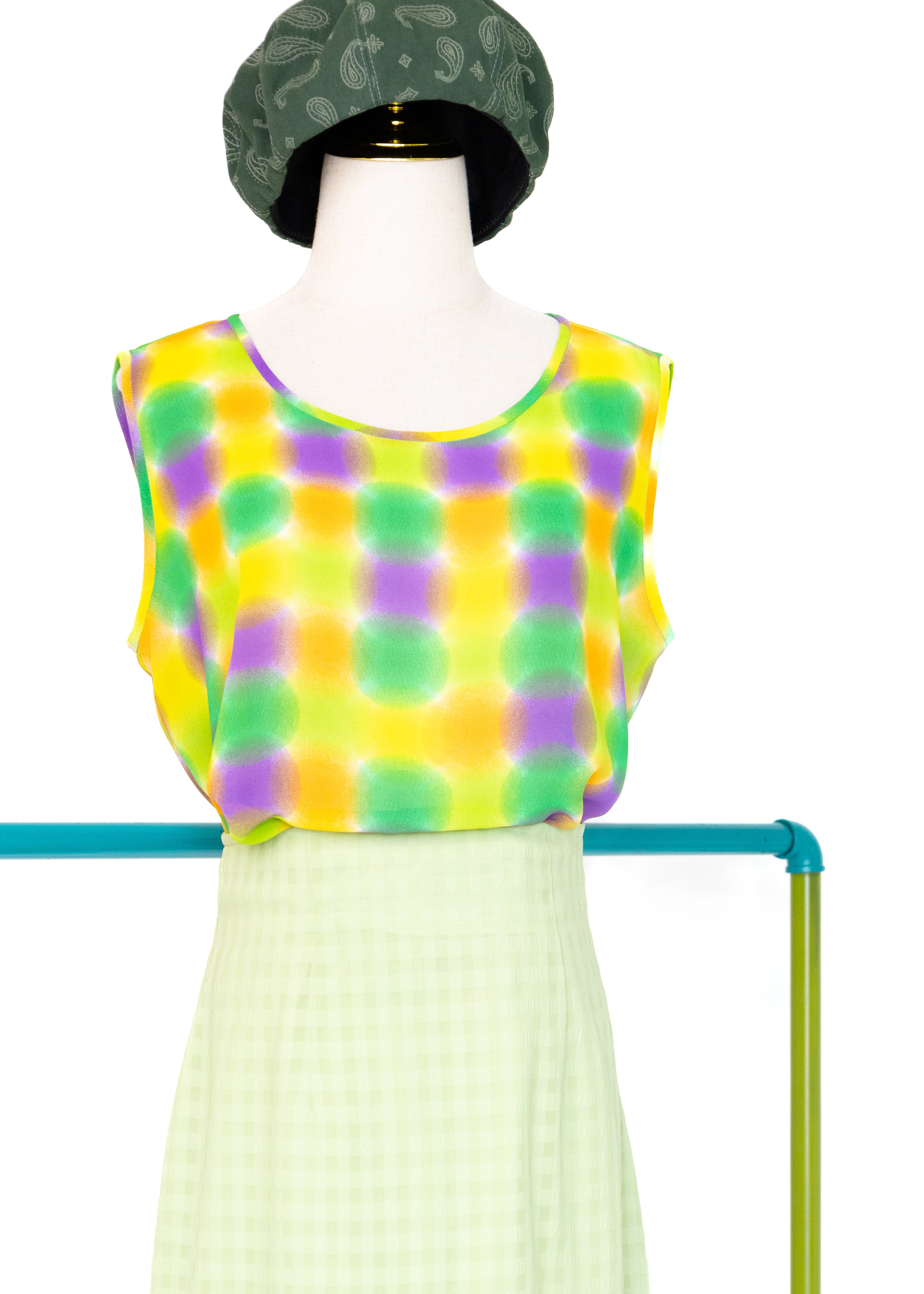 霓虹燈閃閃雪紡背心