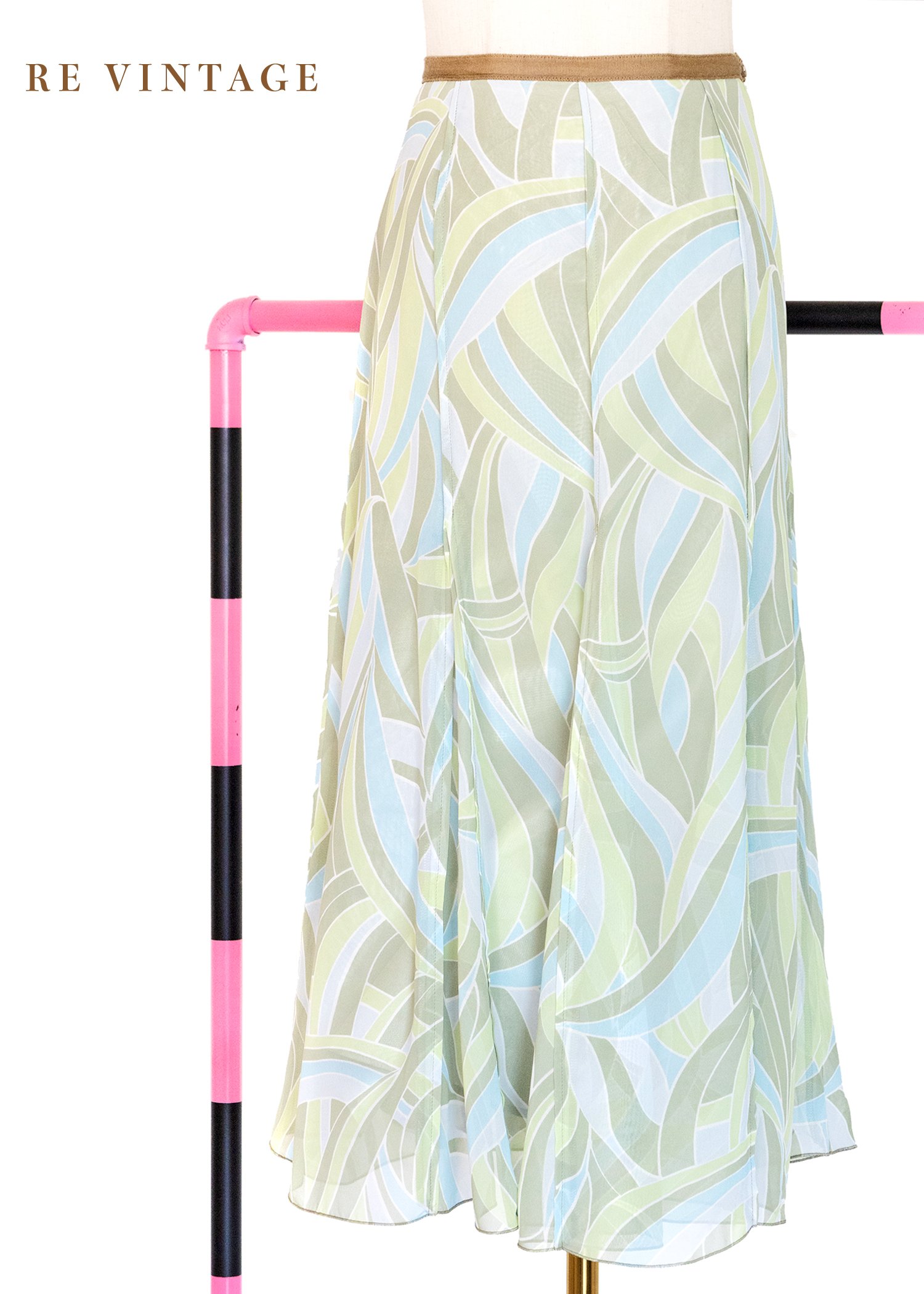 草野微風交疊印花雪房裙（25"）