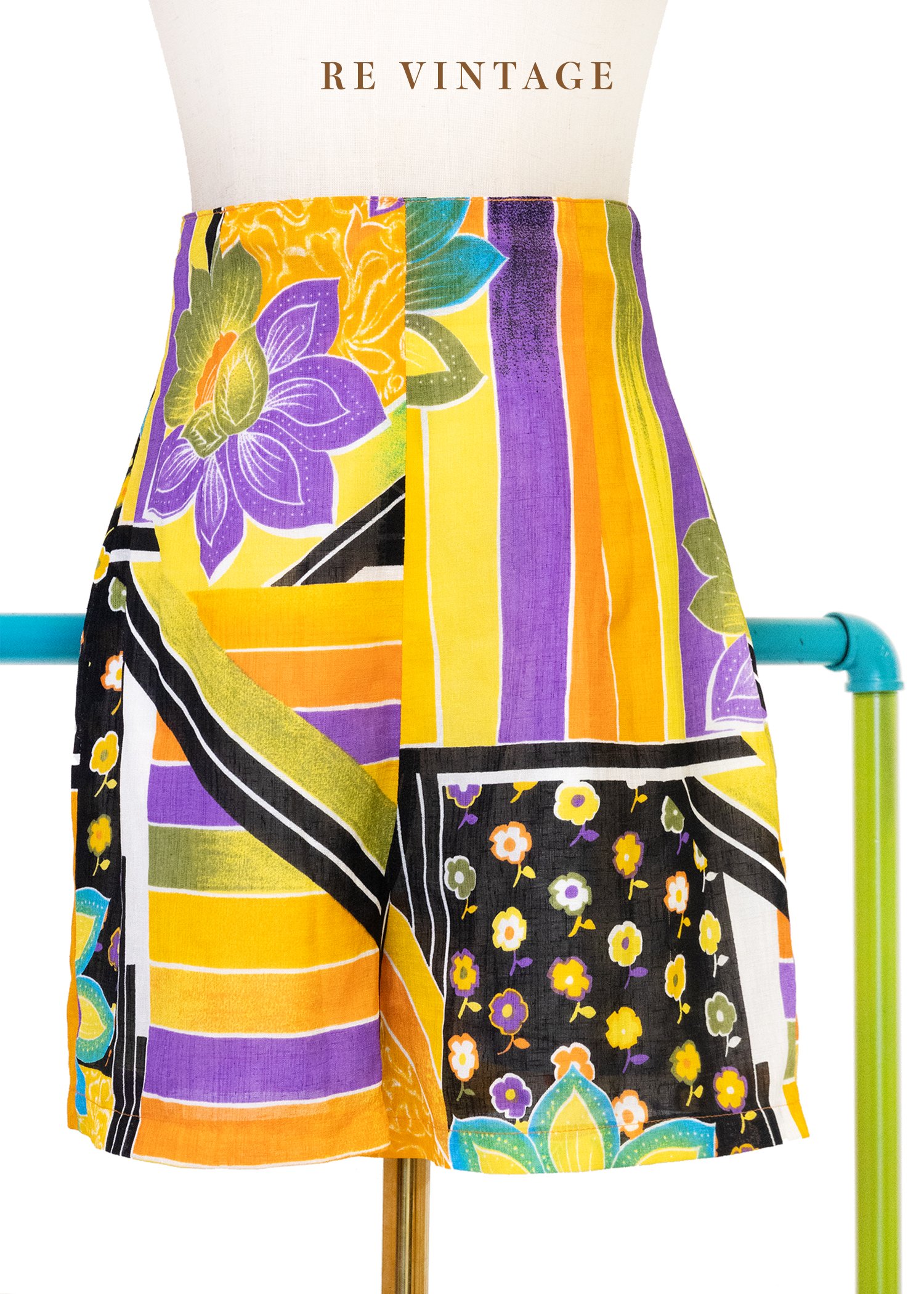 套裝短褲 - 搖擺花拼派對短褲（23"）