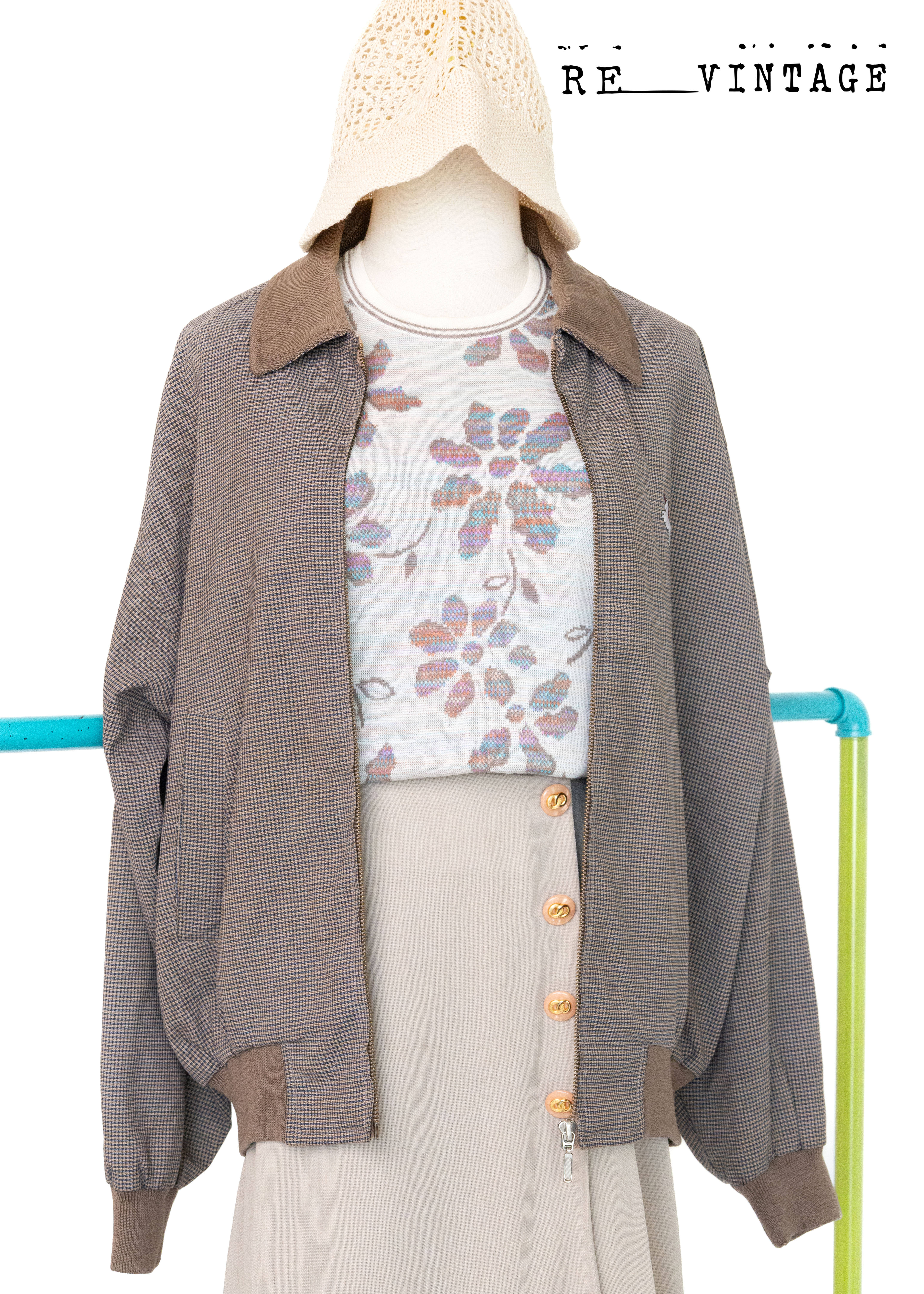 獨角獸摩卡小格紋夾克外套