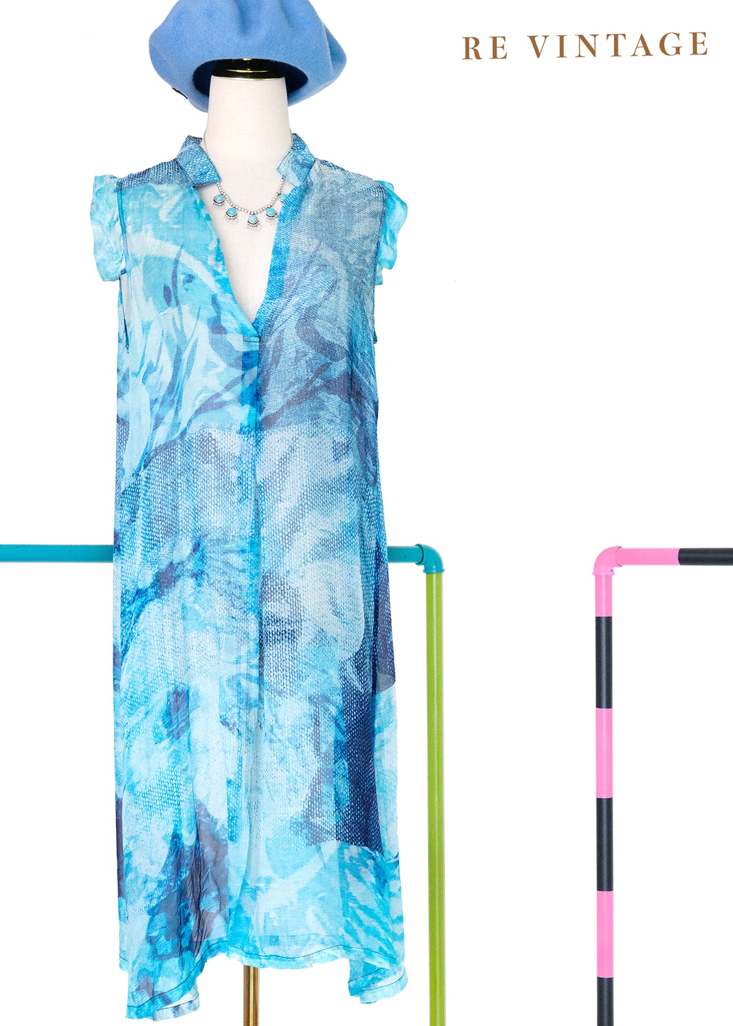 海霧與浪花的藍色旅程洋裝