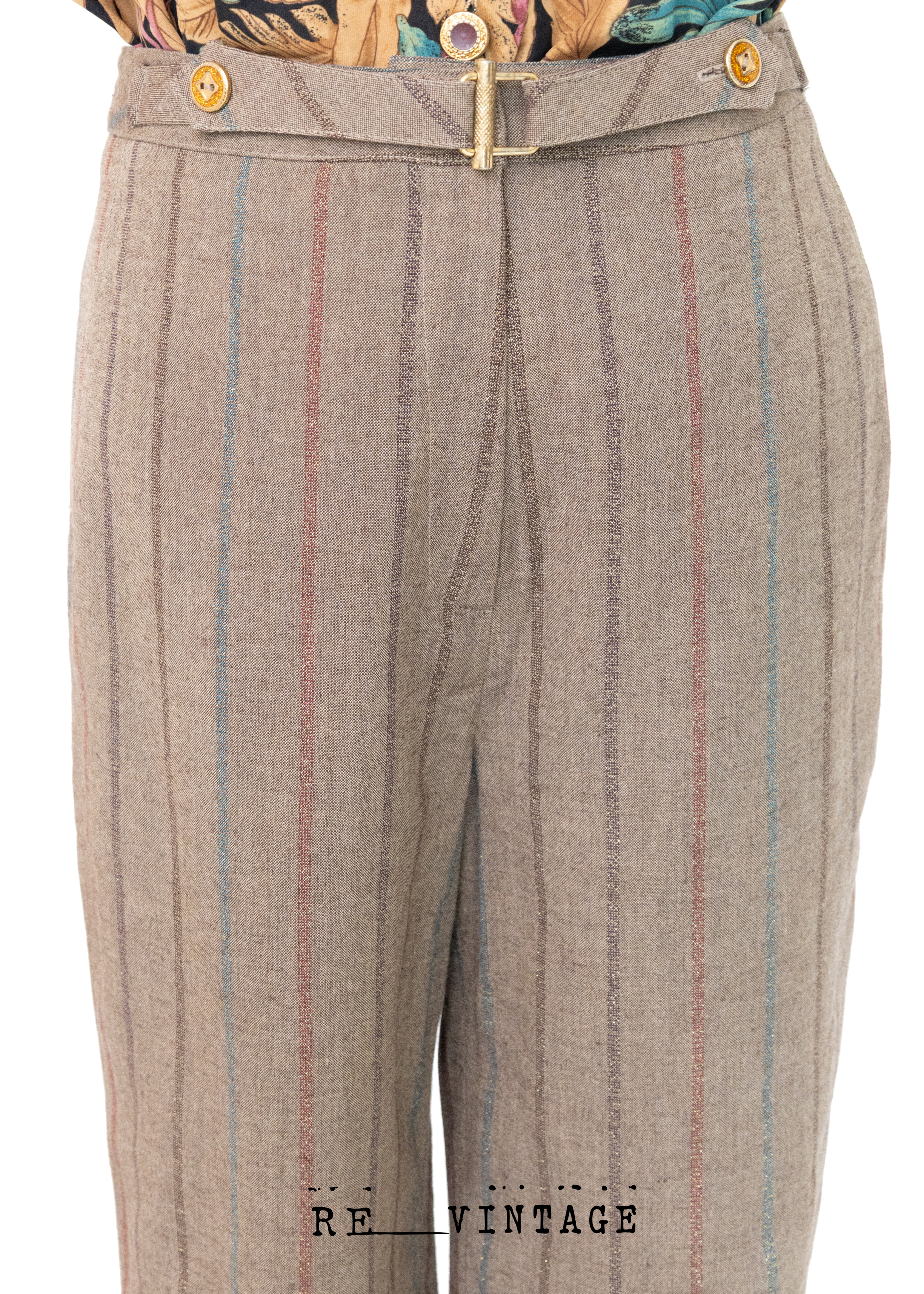 質感非常漂亮の彩色線條直筒褲