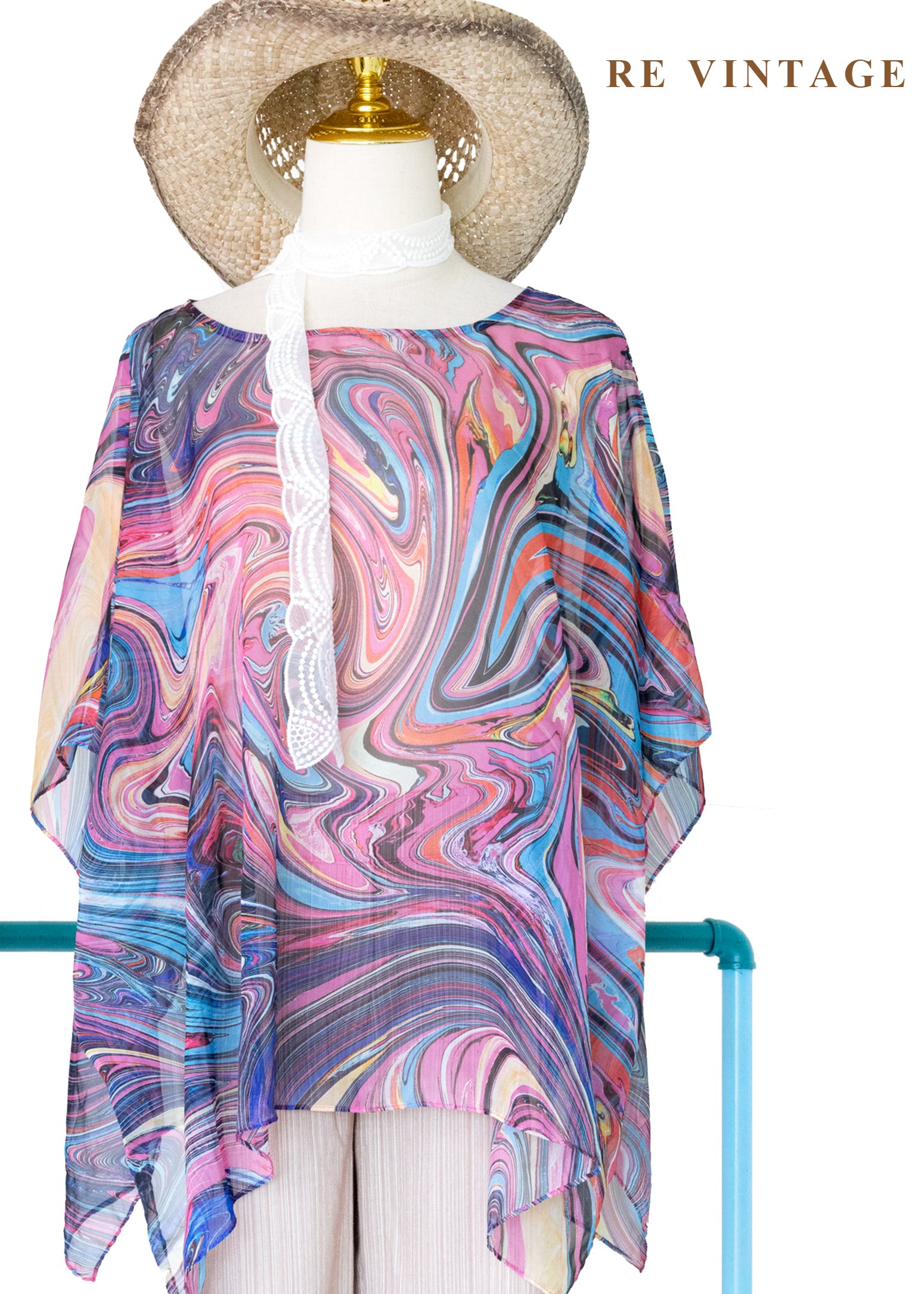 絢彩流體調色盤上衣