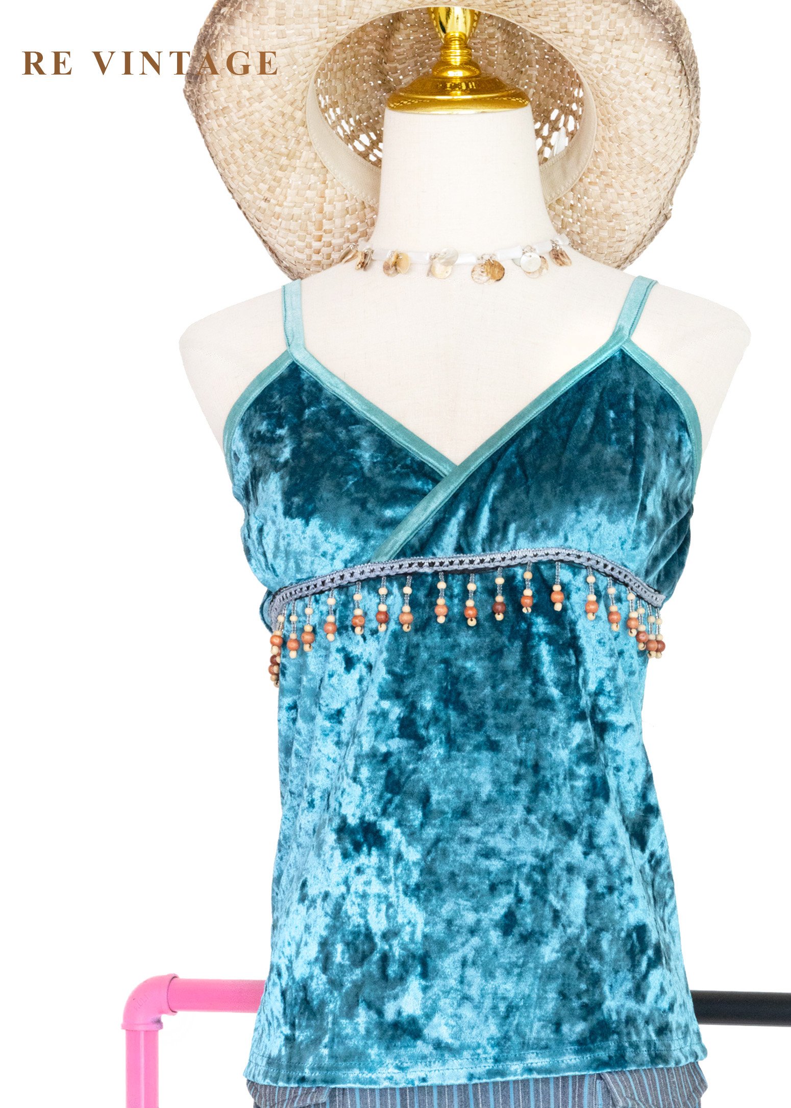 異國舞姬搖動木珠絨布背心