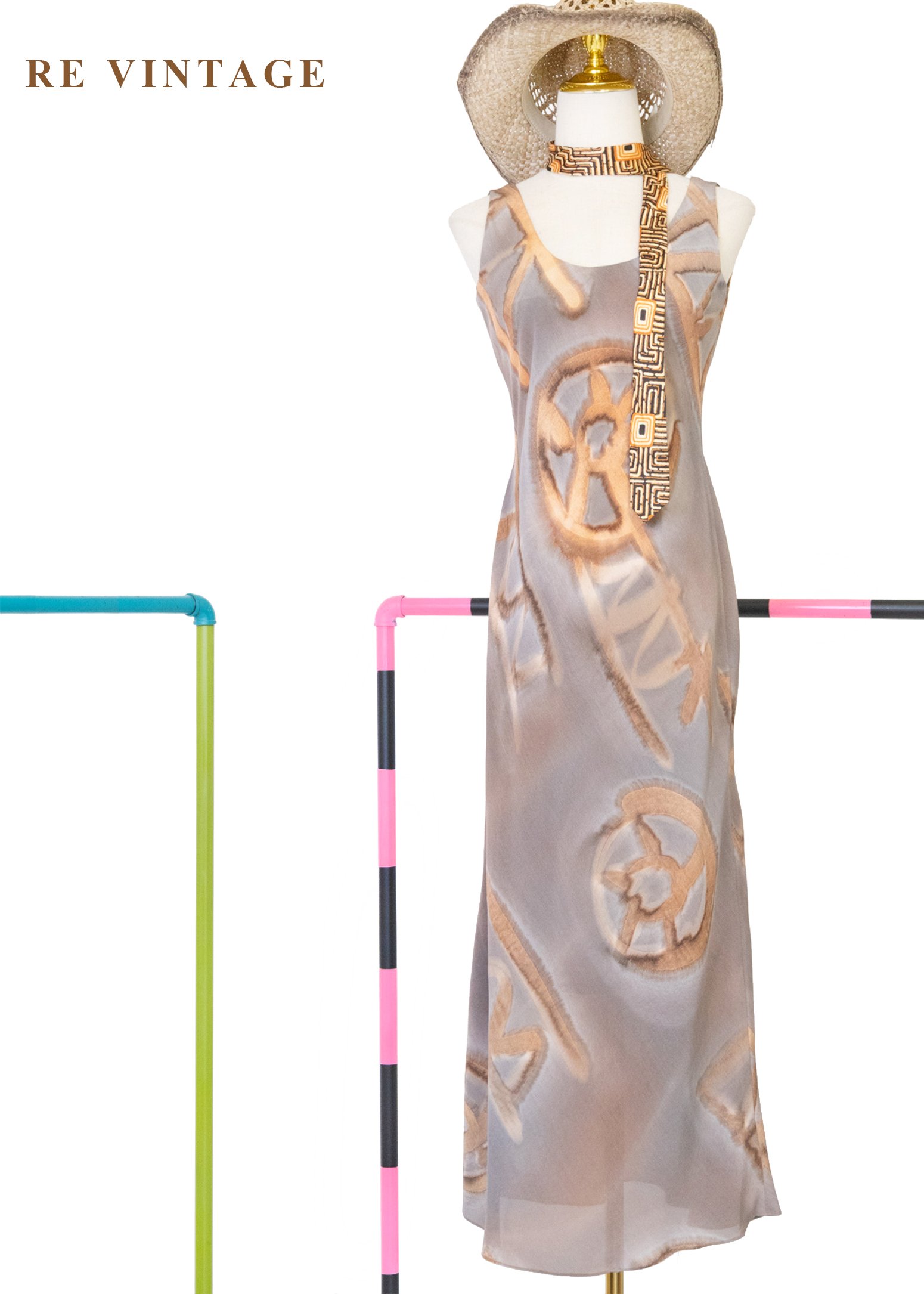 沙丘符號旅途痕跡長洋裝