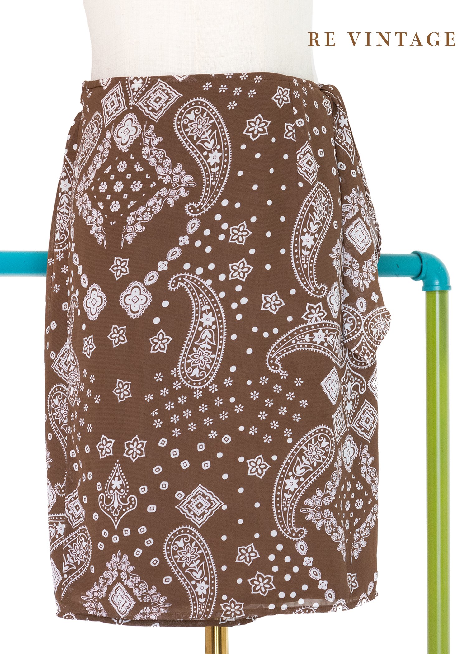 深棕色變形蟲一片裙（24-26"）