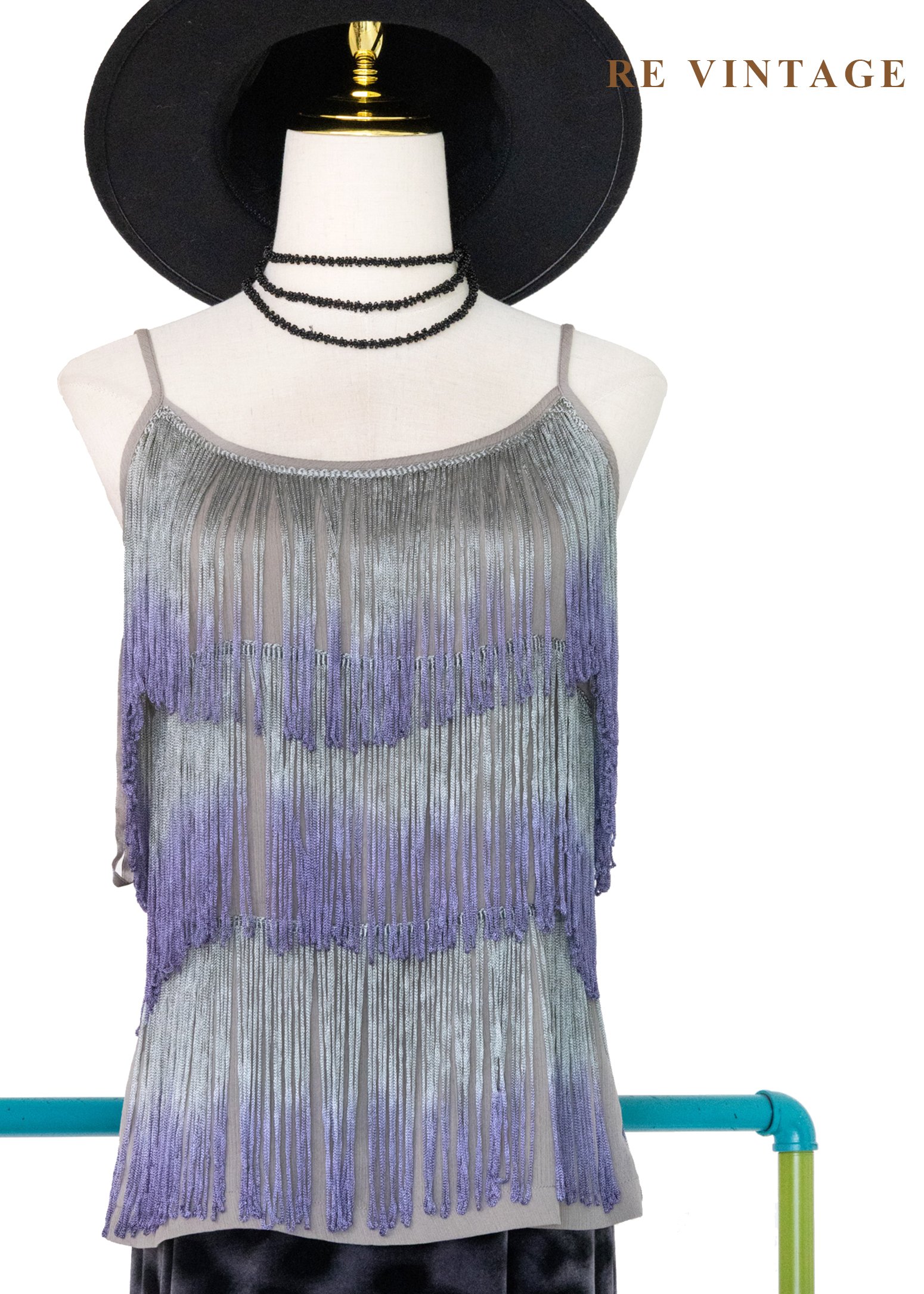 Jazz Age 迷霧漸層紫流蘇背心