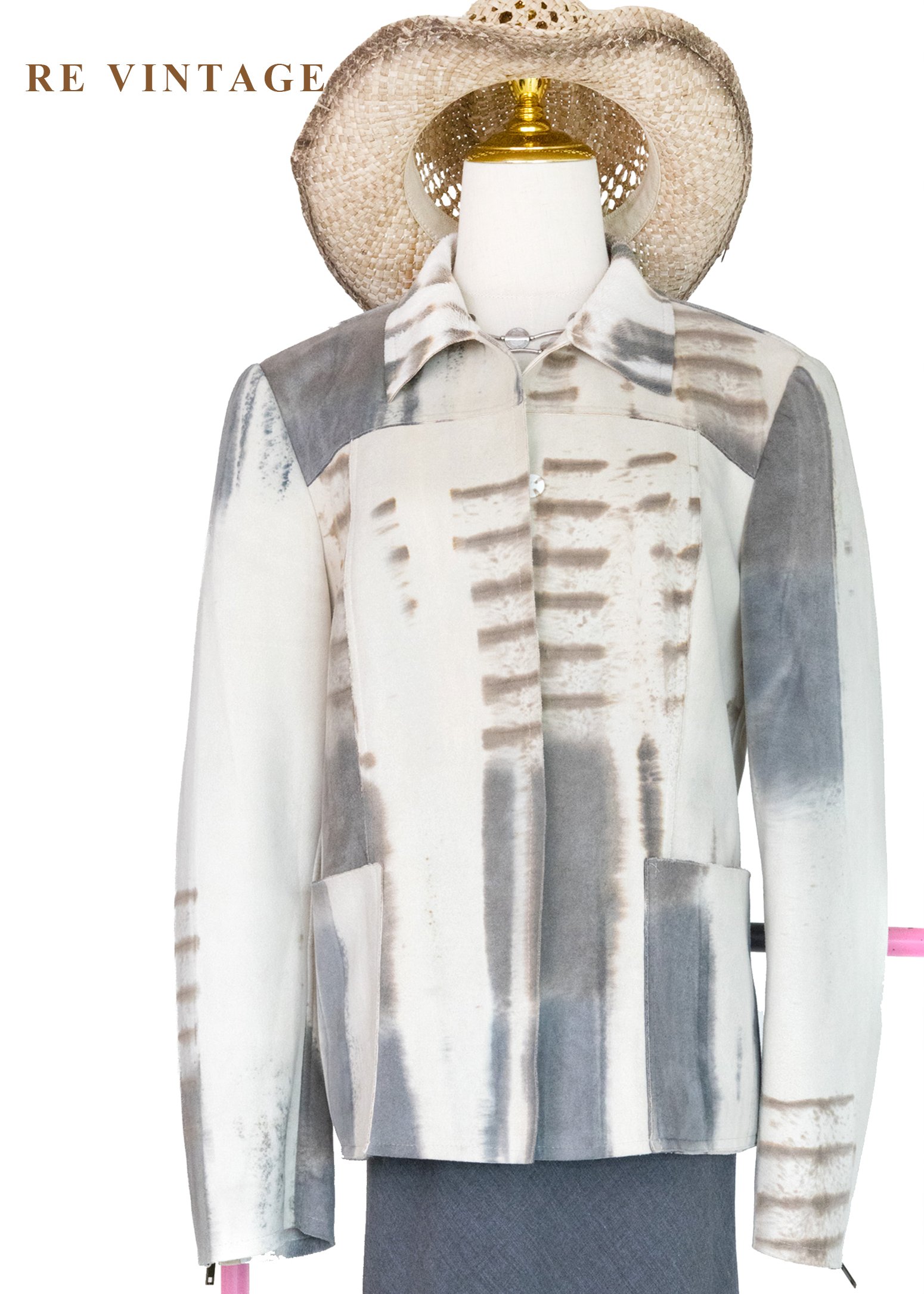 『歐洲寶貝』義大利製 - 墨染森野噴繪工藝夾克外套