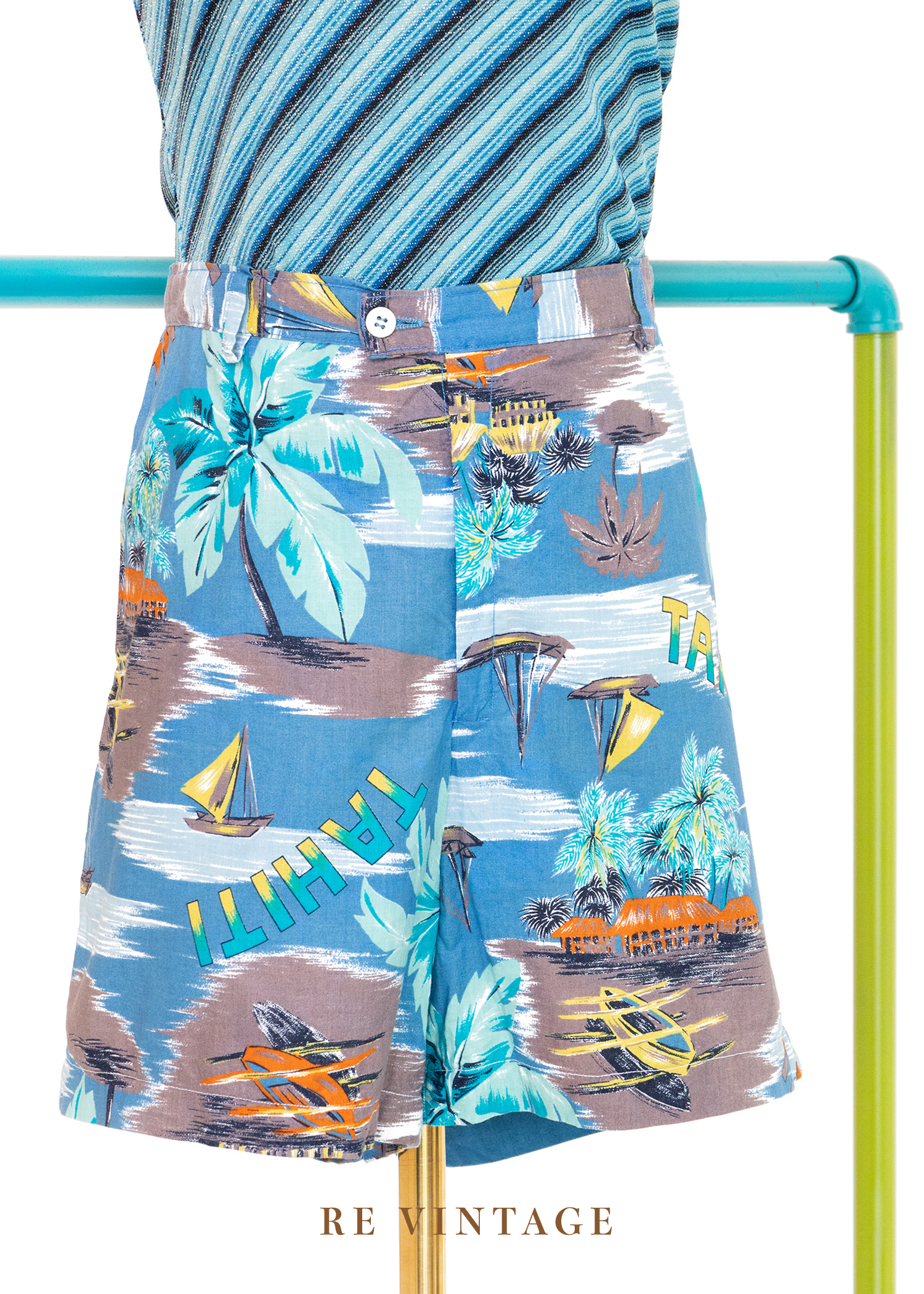 『歐洲寶物』Island Love 可可愛愛棉質短褲（28")