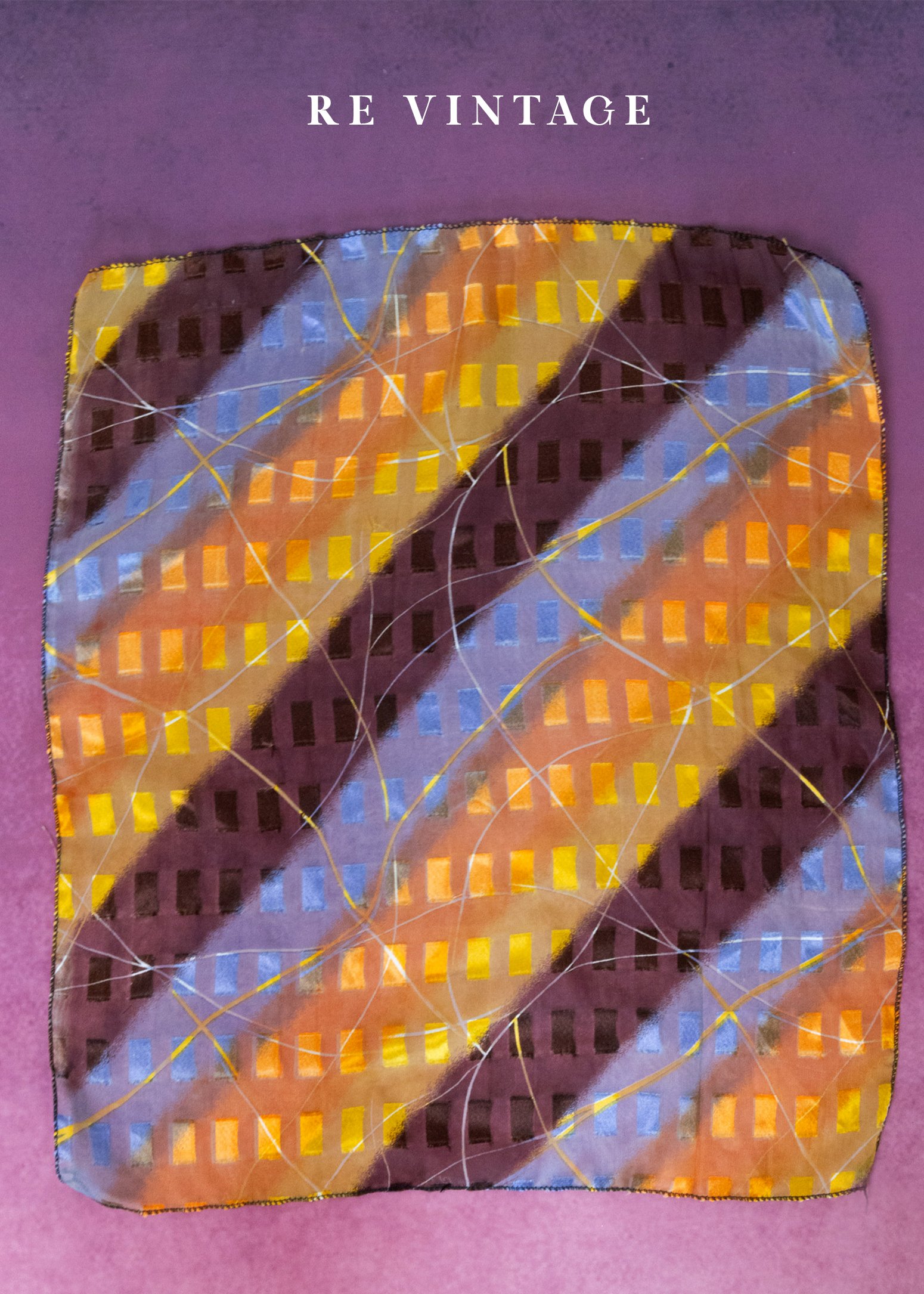 黃藍光譜魔法絲巾