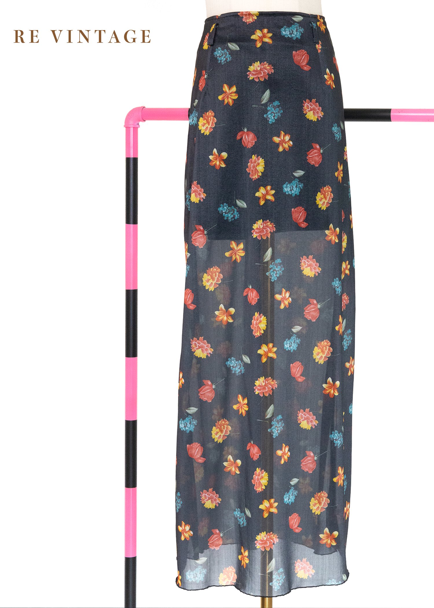 鮮明奪目繁花長裙（28"）