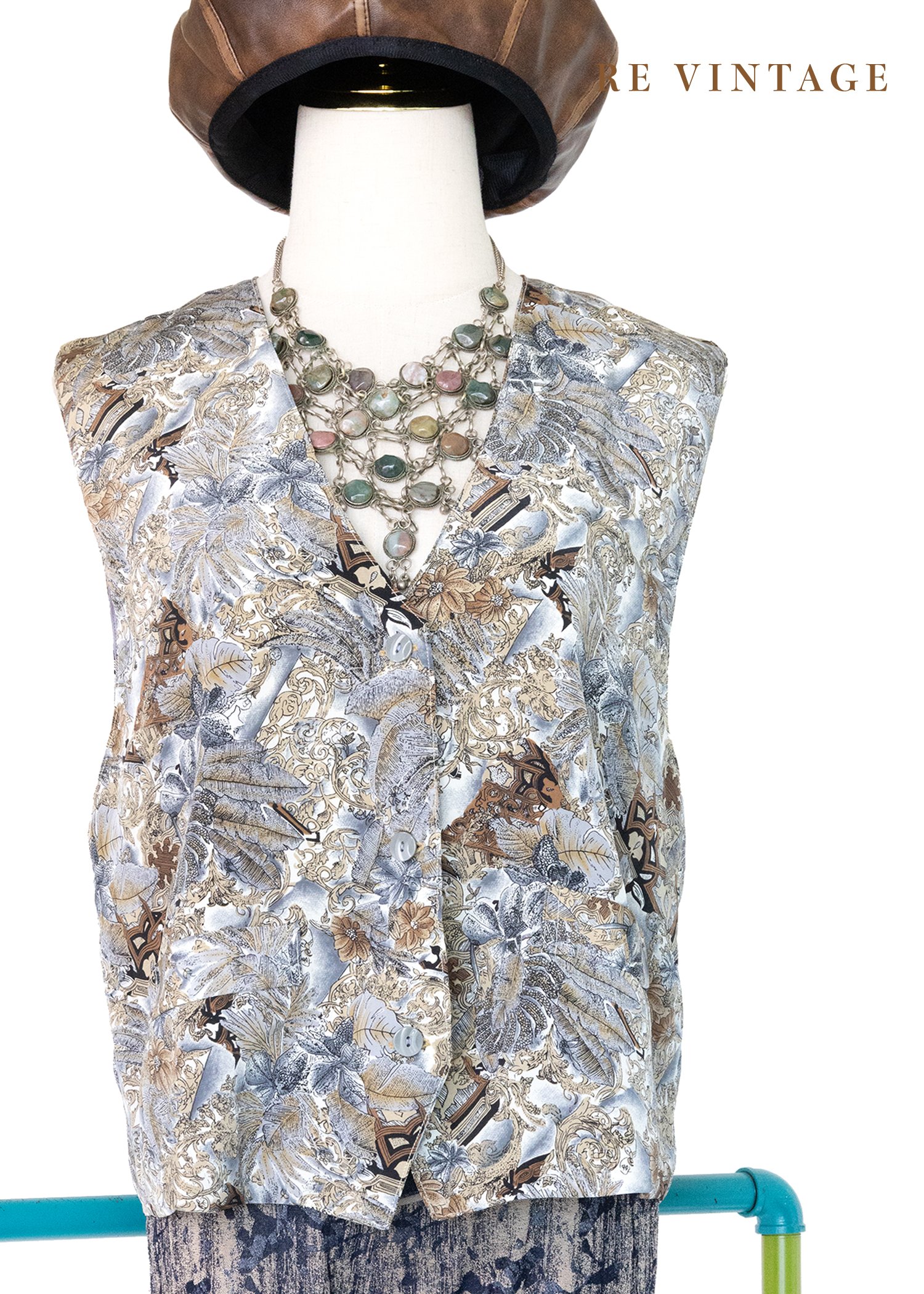 巴洛克繁花西裝式背心