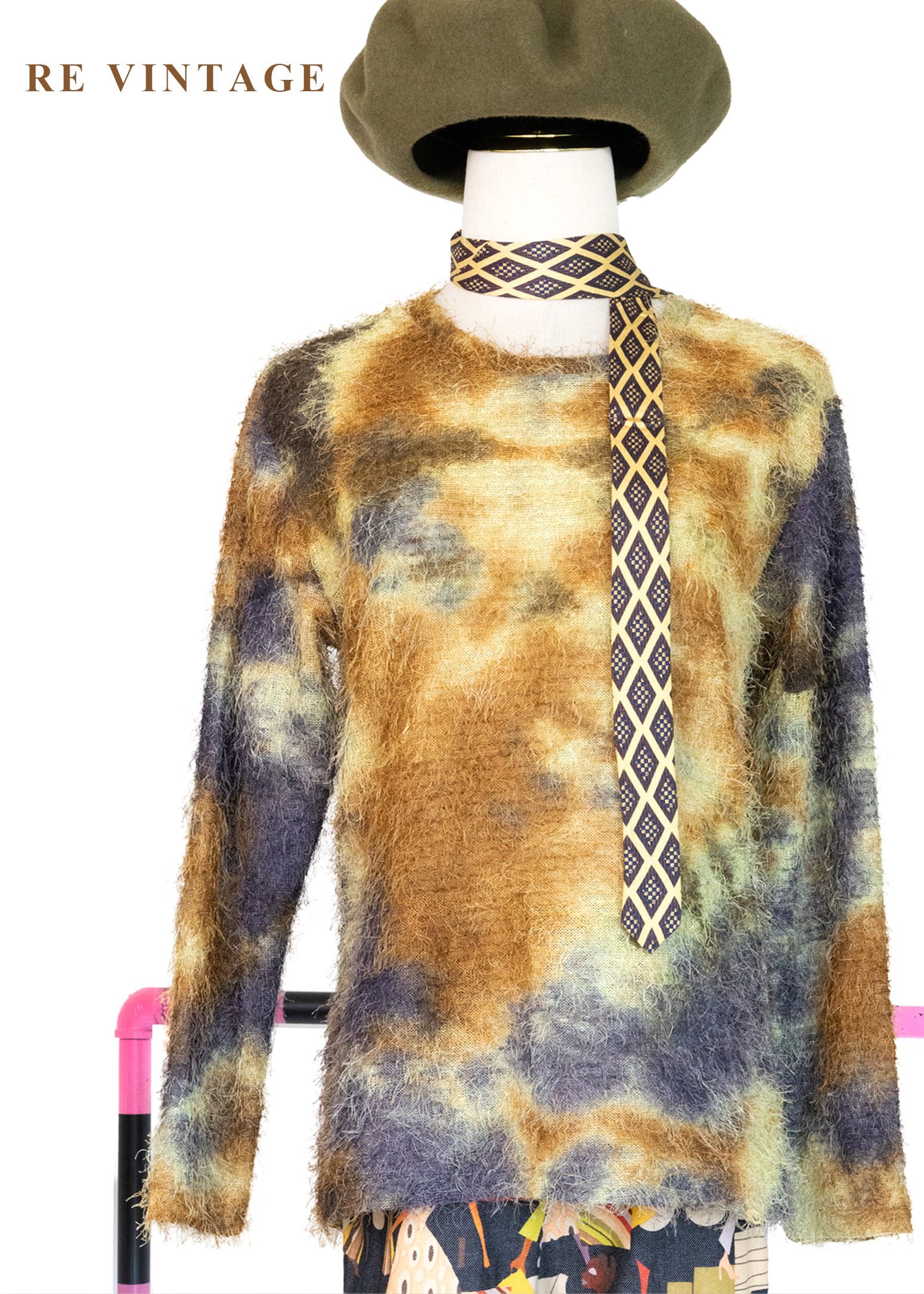 西班牙製 - 渲染長毛馬海毛針織毛衣