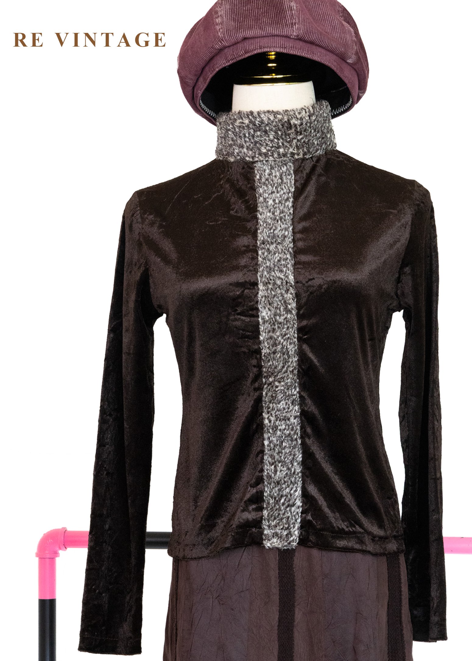 光束黑夜絨布上衣