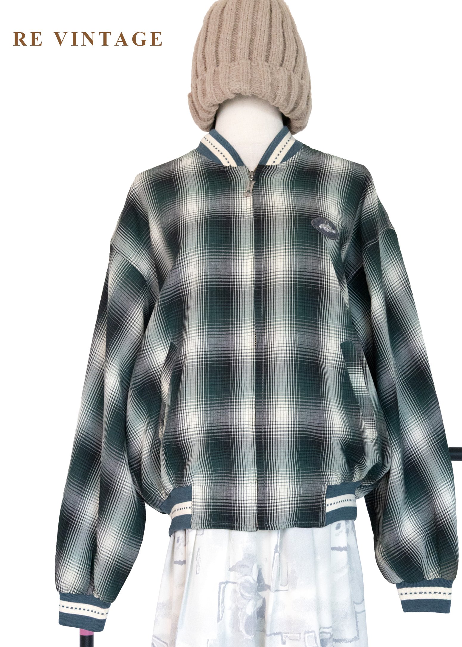 森林浴漸層格紋薄款夾克外套