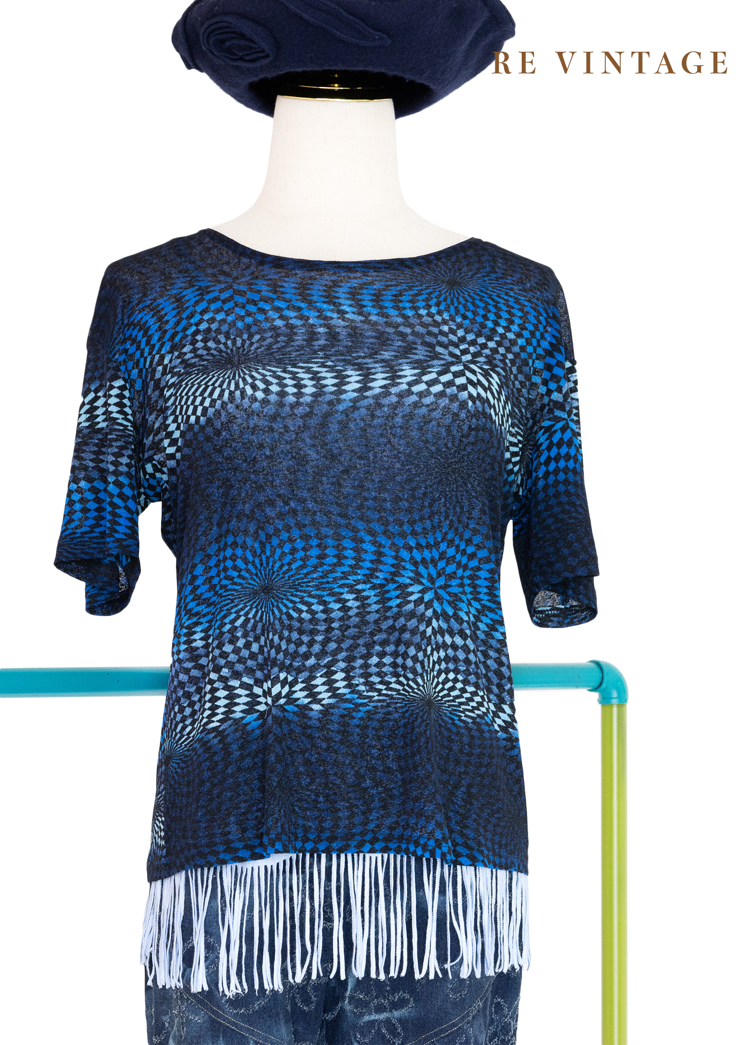 Car Race x Blue Op Art 薄款針織上衣